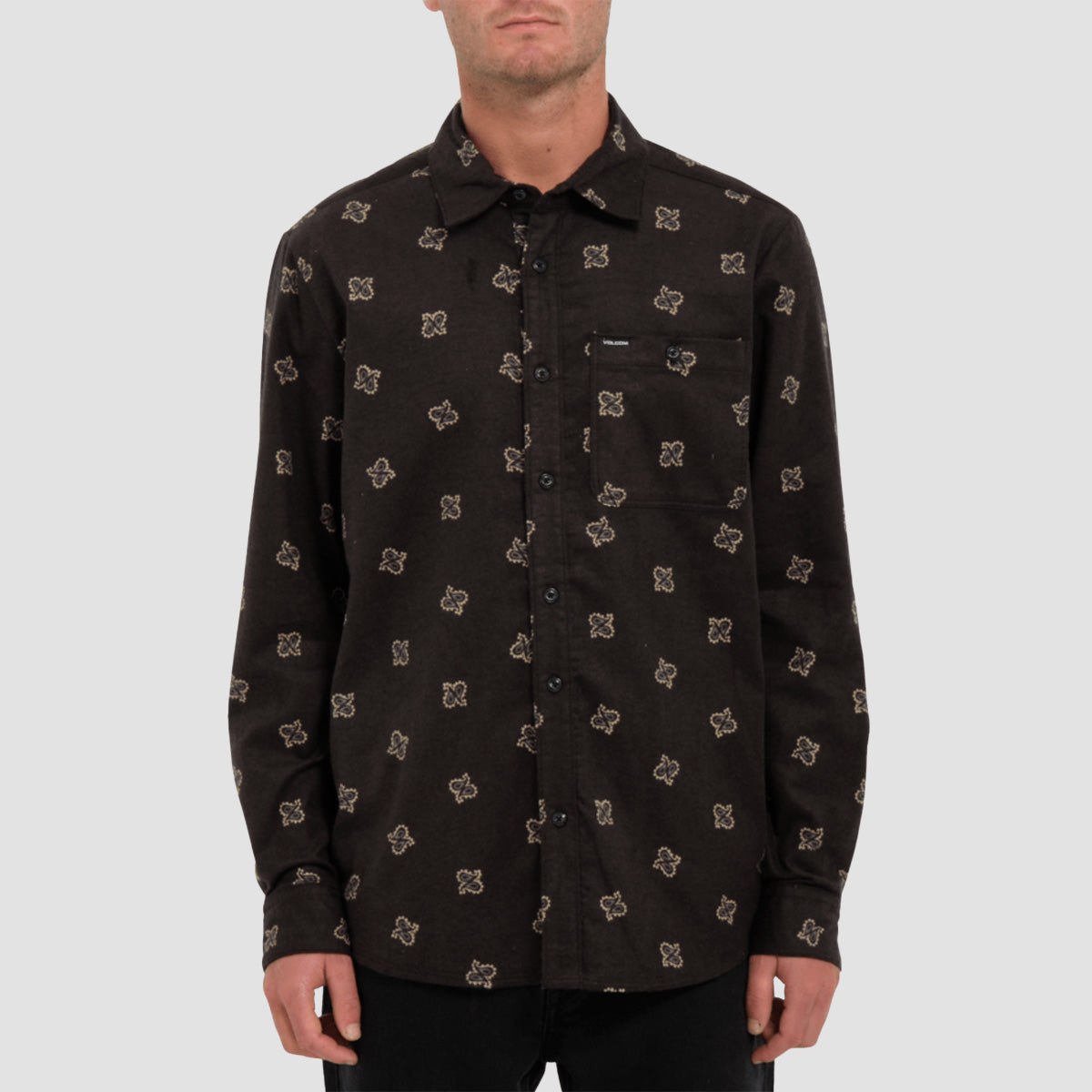 Volcom Casbah Woven Longsleeve Shirt Stealth