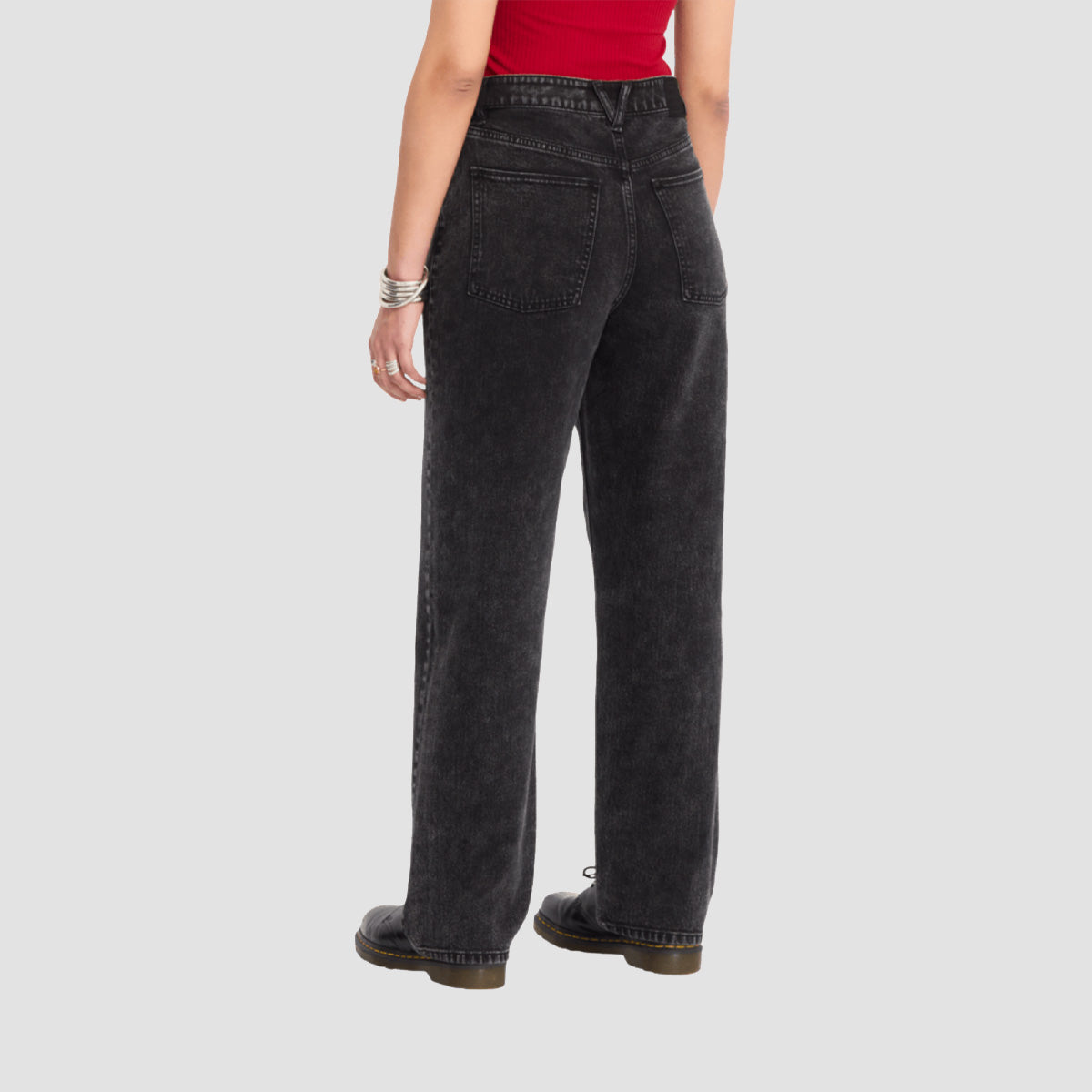 Volcom Daddio Relaxed Fit Jeans Blackity Black - Womens