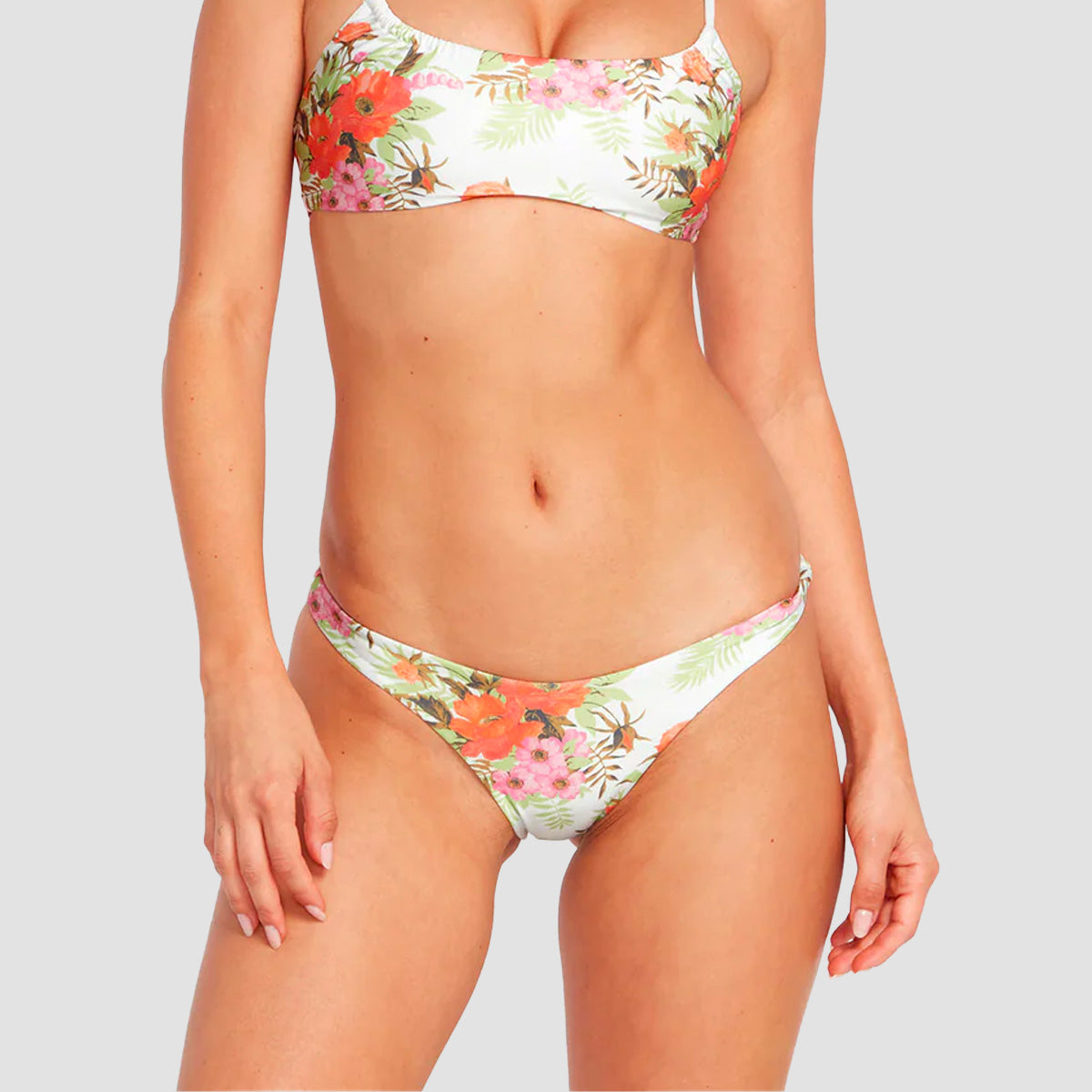 Volcom Desert Blooms Skimpy Bikini Bottom White Combo - Womens