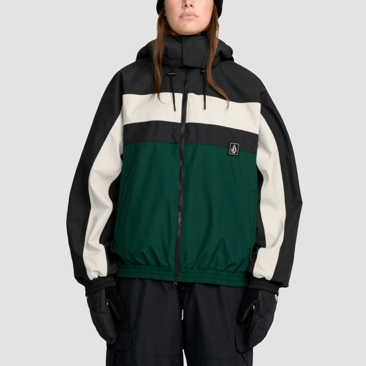 Volcom DLM 20K Snow Jacket Black Green - Womens