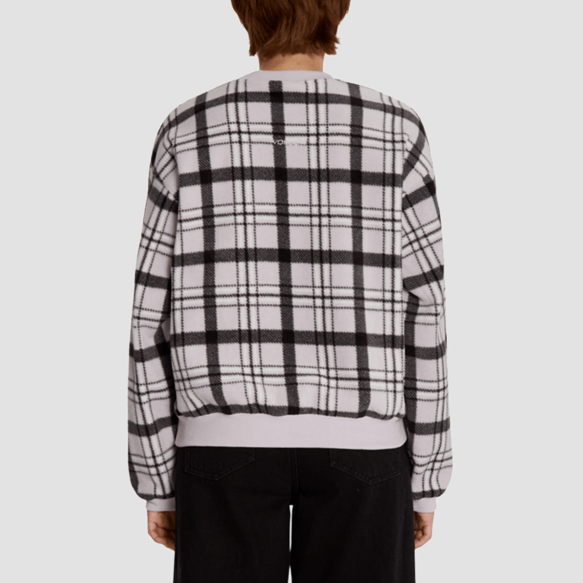 Volcom Error 101 Polar Fleece Crew Sweatshirt Lavender - Womens