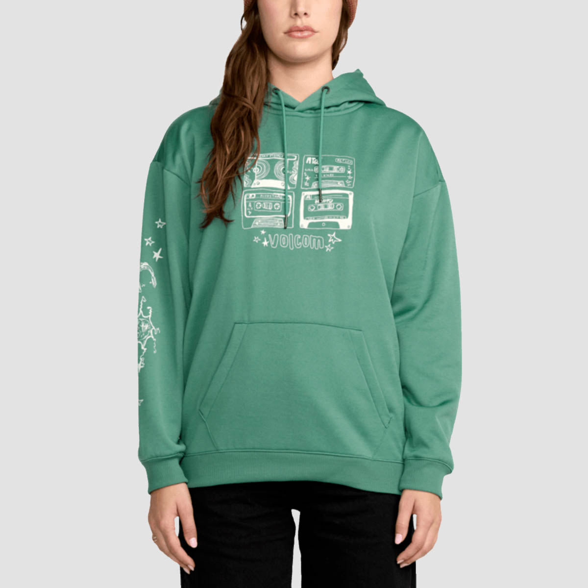 Volcom Essential Hydro Pullover Hoodie Spruce Green - Womens