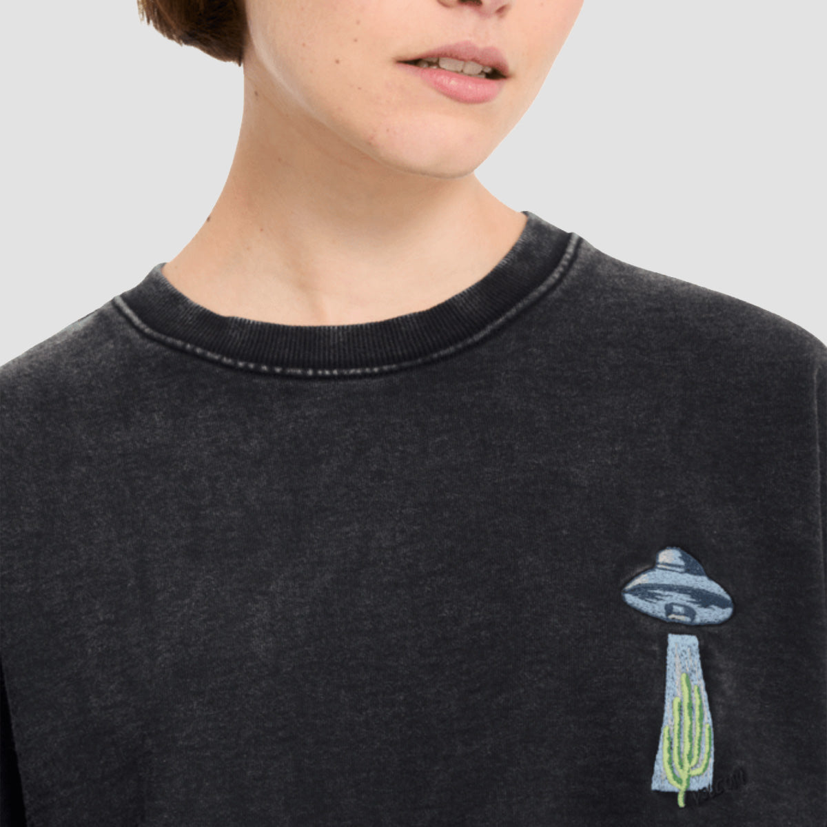 Volcom FA Mickey Mason Crew Sweatshirt Vintage Black - Womens