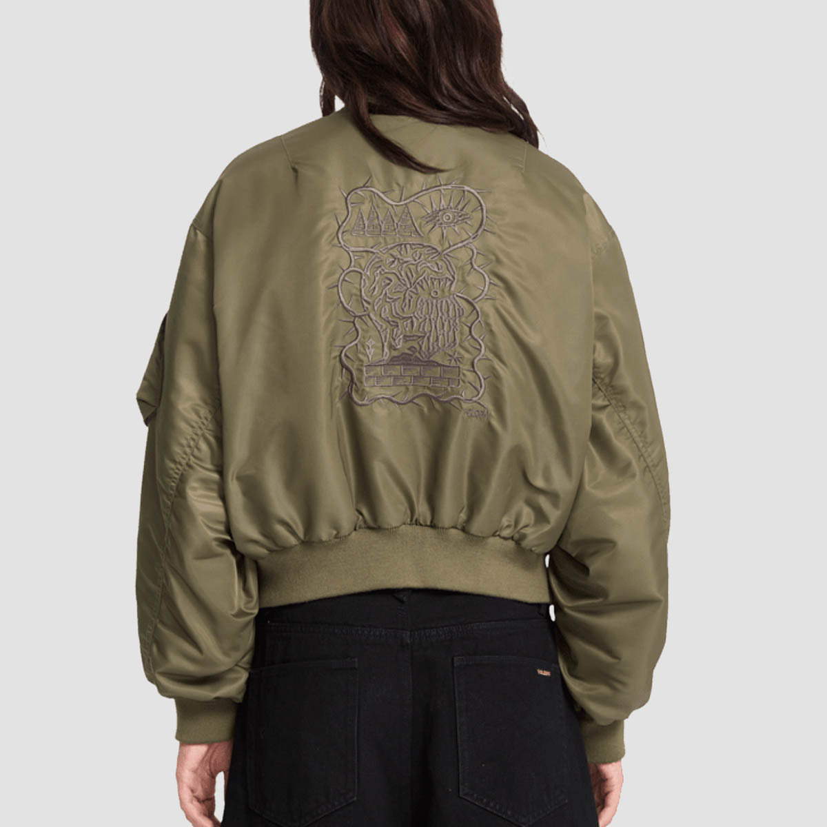 Volcom FA Vaderetro Bombers Jacket Wintermoss - Womens