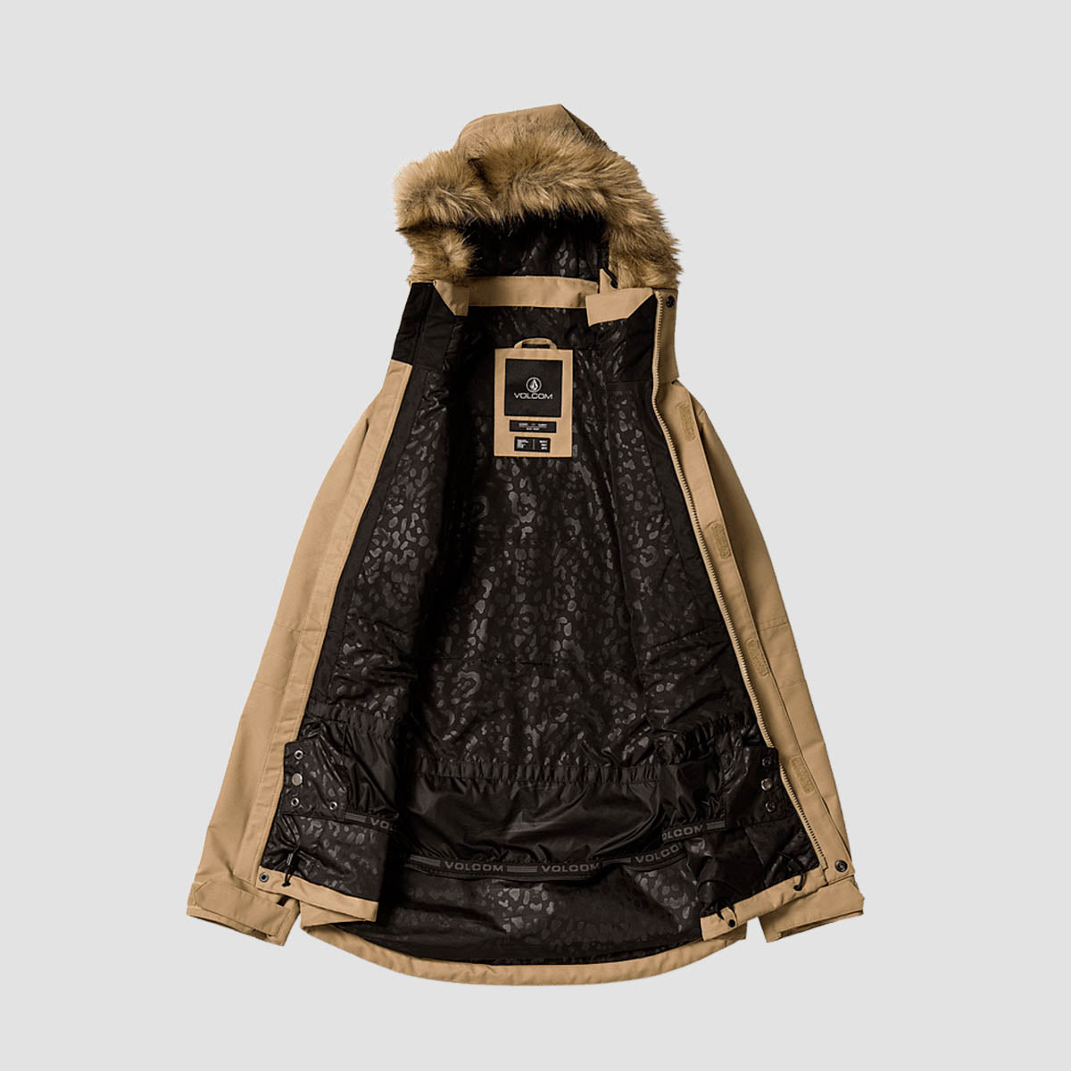 Volcom Fawn Ins Snow Jacket Dark Khaki - Womens
