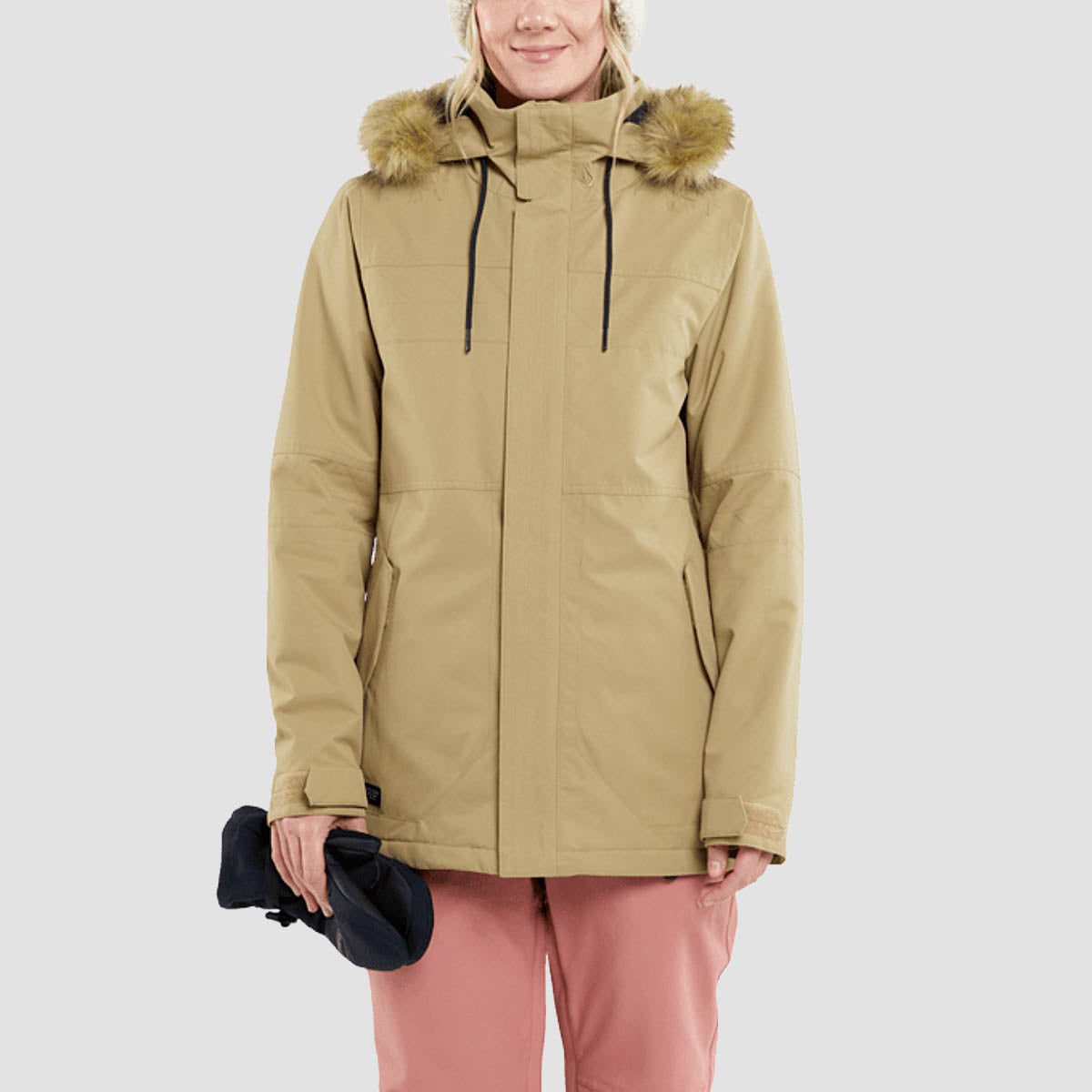 Volcom Fawn Ins Snow Jacket Dark Khaki - Womens