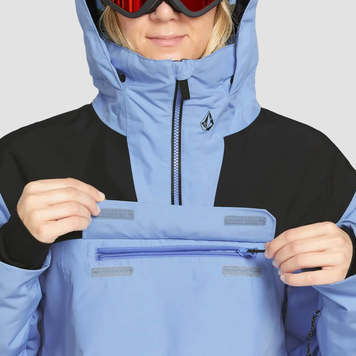 Volcom Fern Ins Gore-Tex Pullover Snow Jacket Crystal Blue - Womens