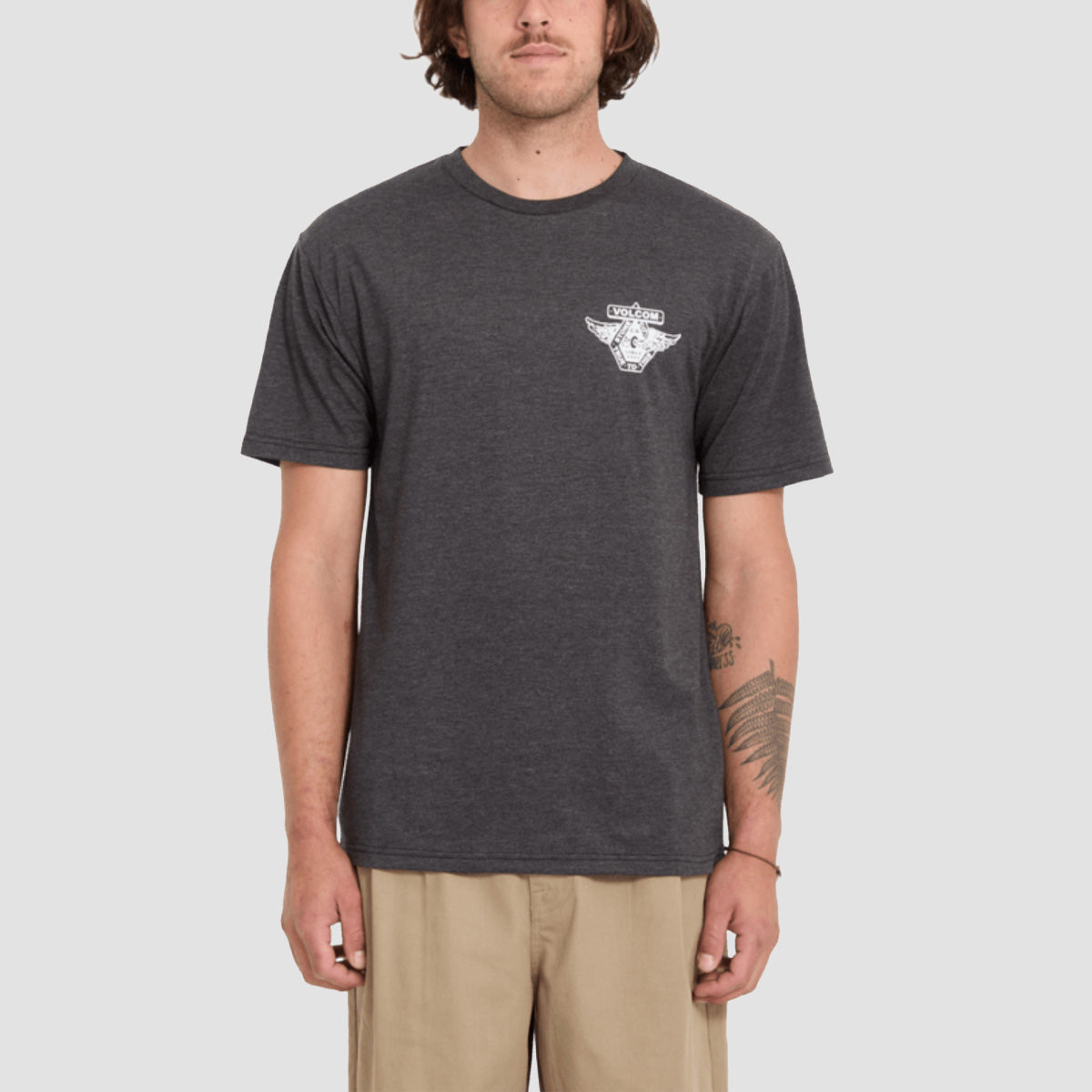 Volcom Free Wheel Hth T-Shirt Heather Black
