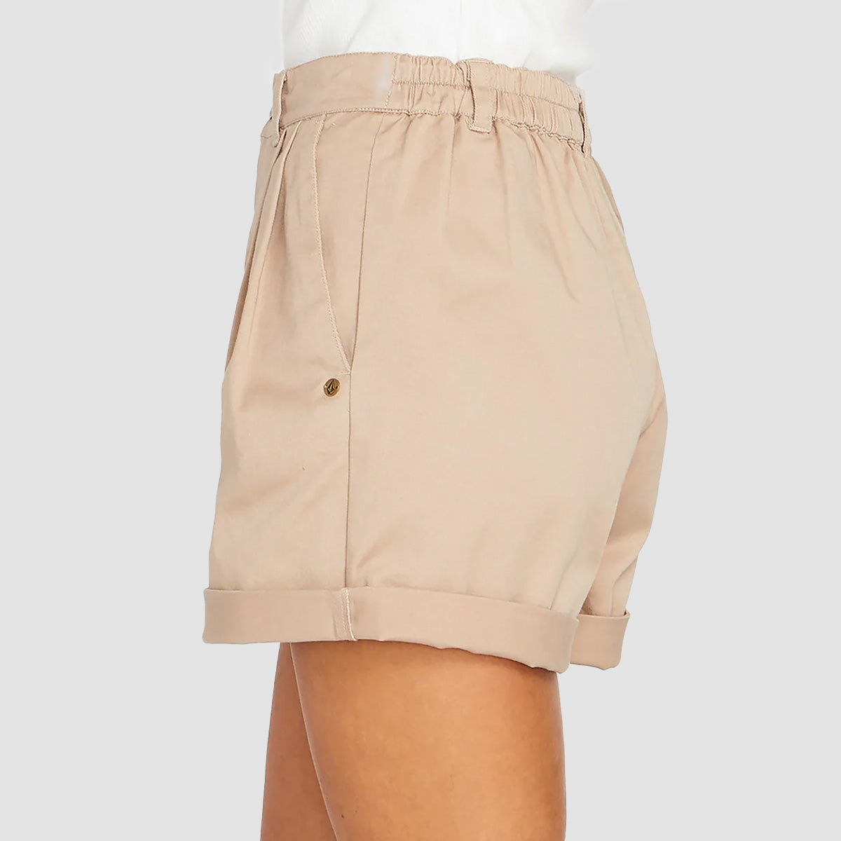 Volcom Frochi Chino Shorts Taupe - Womens