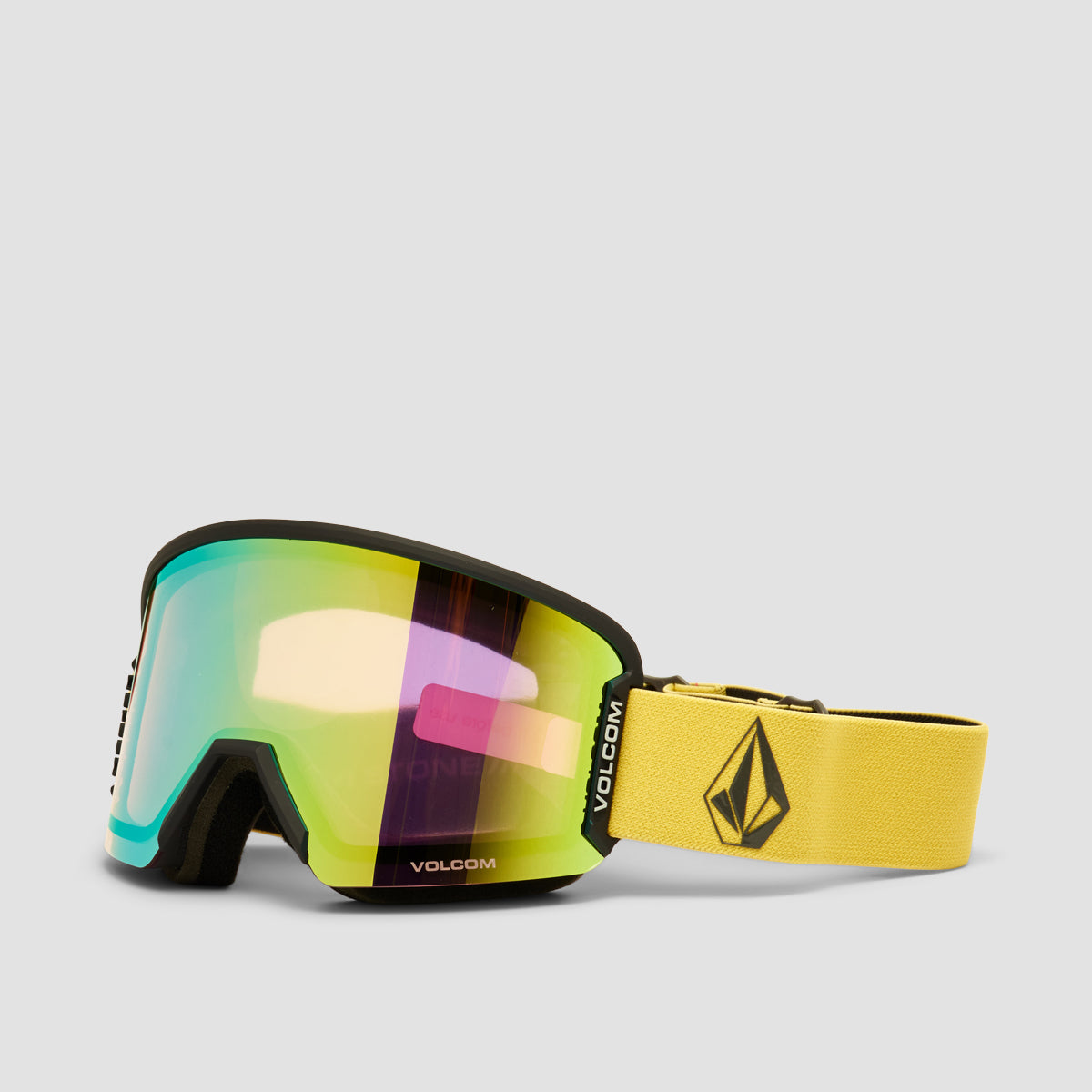 Volcom Garden 2 Snow Goggles Dark Yellow/Black/Gold Chrome + Bonus Lens Dark Grey