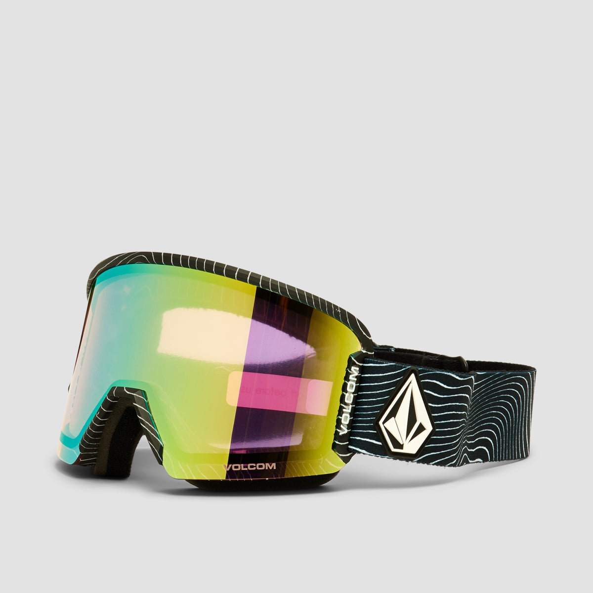 Volcom Garden 2 Snow Goggles Op Art/Gold Chrome + Bonus Lens Rose