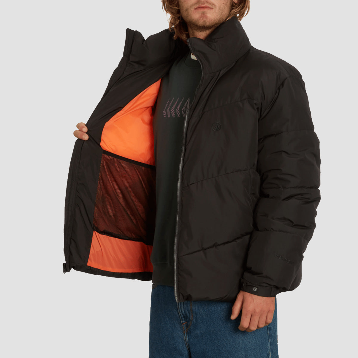 Volcom Goldsmooth Puff Jacket Black Combo