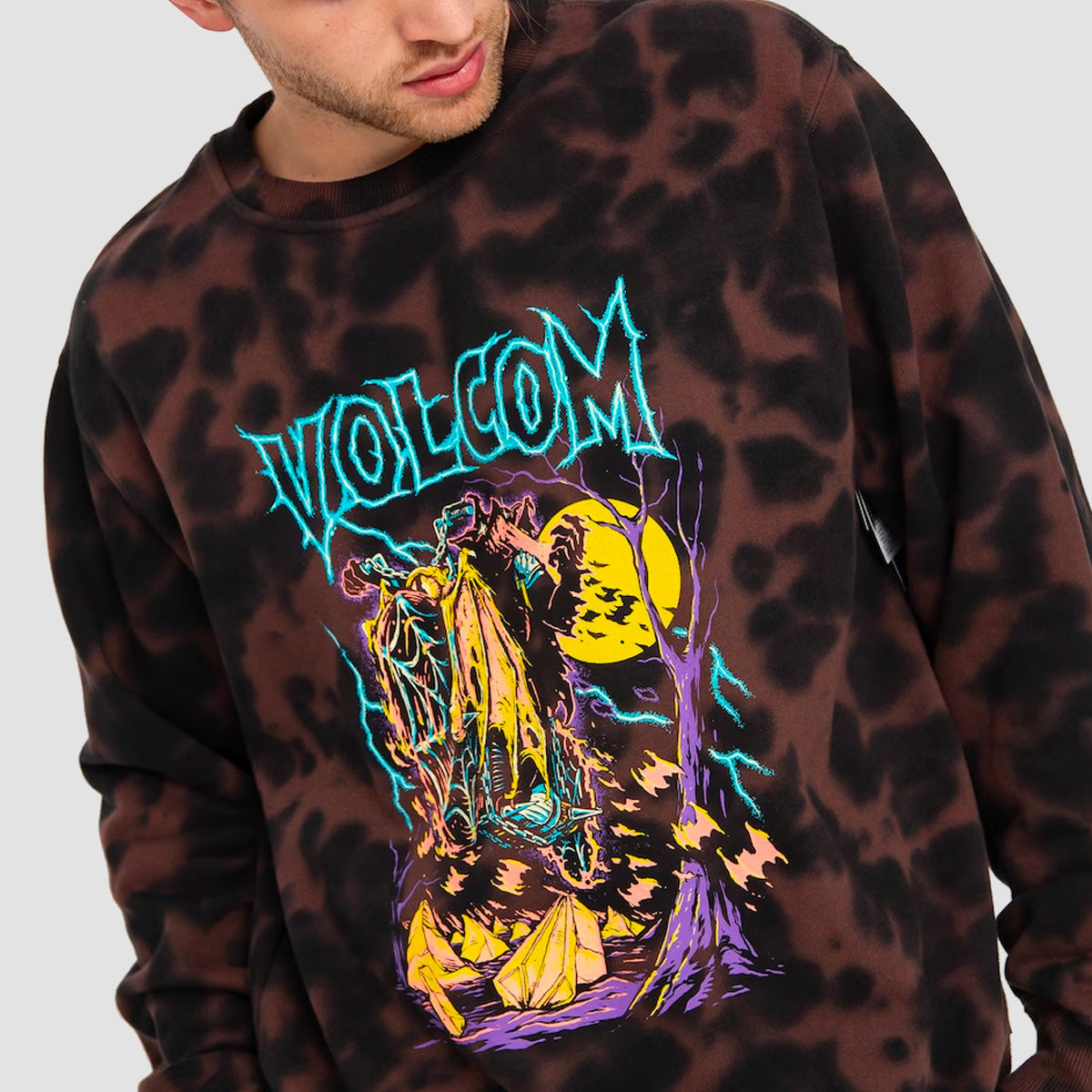 Volcom Howl At The Moon FA Max Sherman Crew Sweat Bitter Chocolate