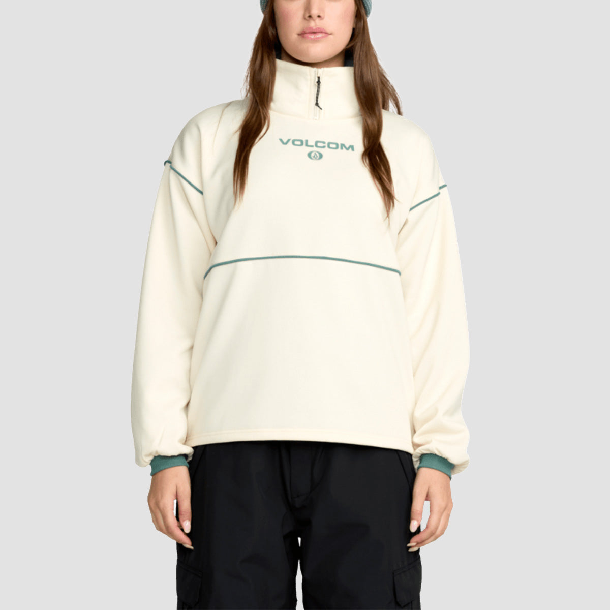 Volcom Hydro 1/4 Zip Snow Sweatshirt Bone - Womens