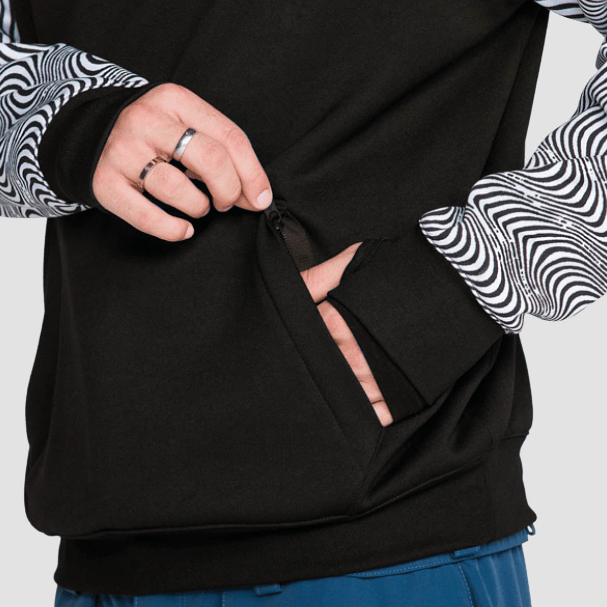 Volcom Hydro Riding Snow Pullover Hoodie Black/White