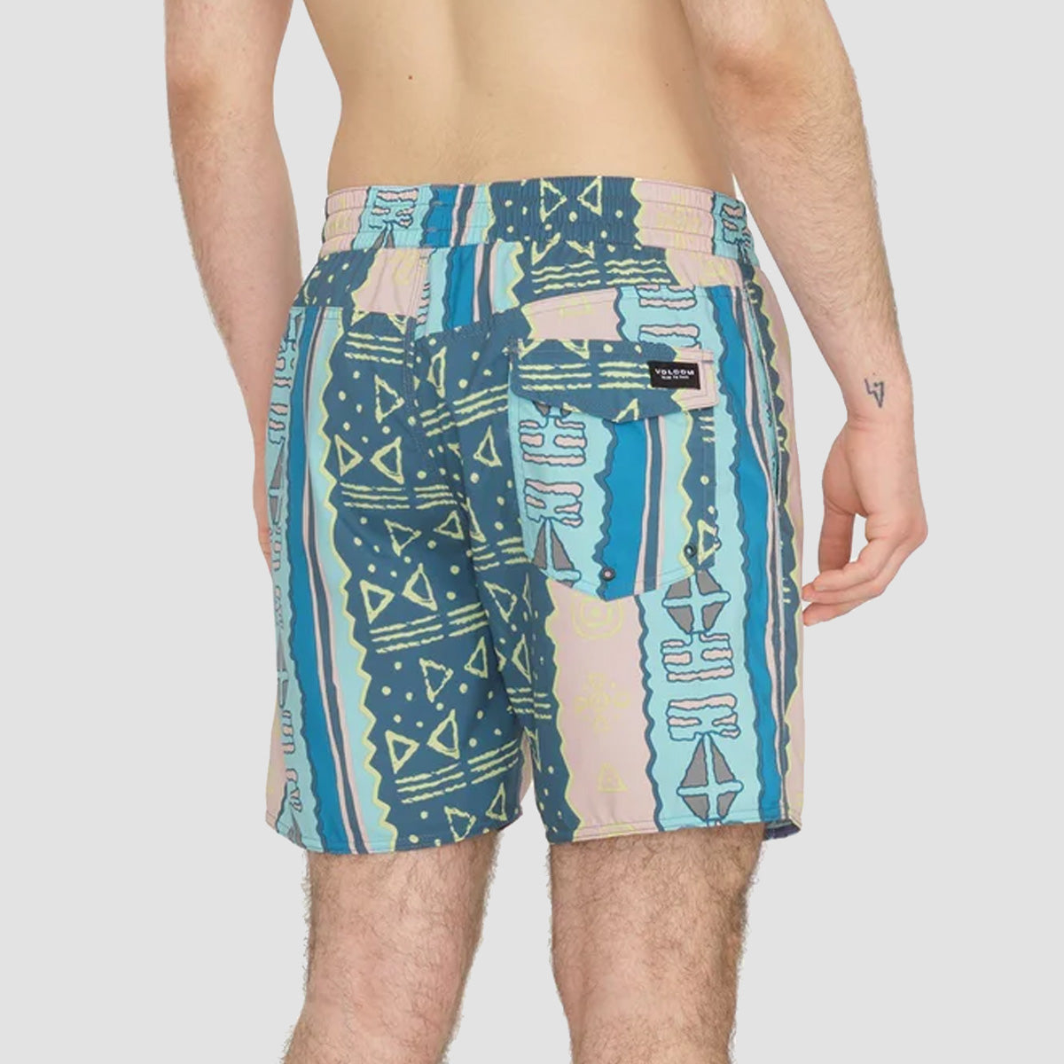 Volcom Lido Print 17" Boardshorts Crete Blue