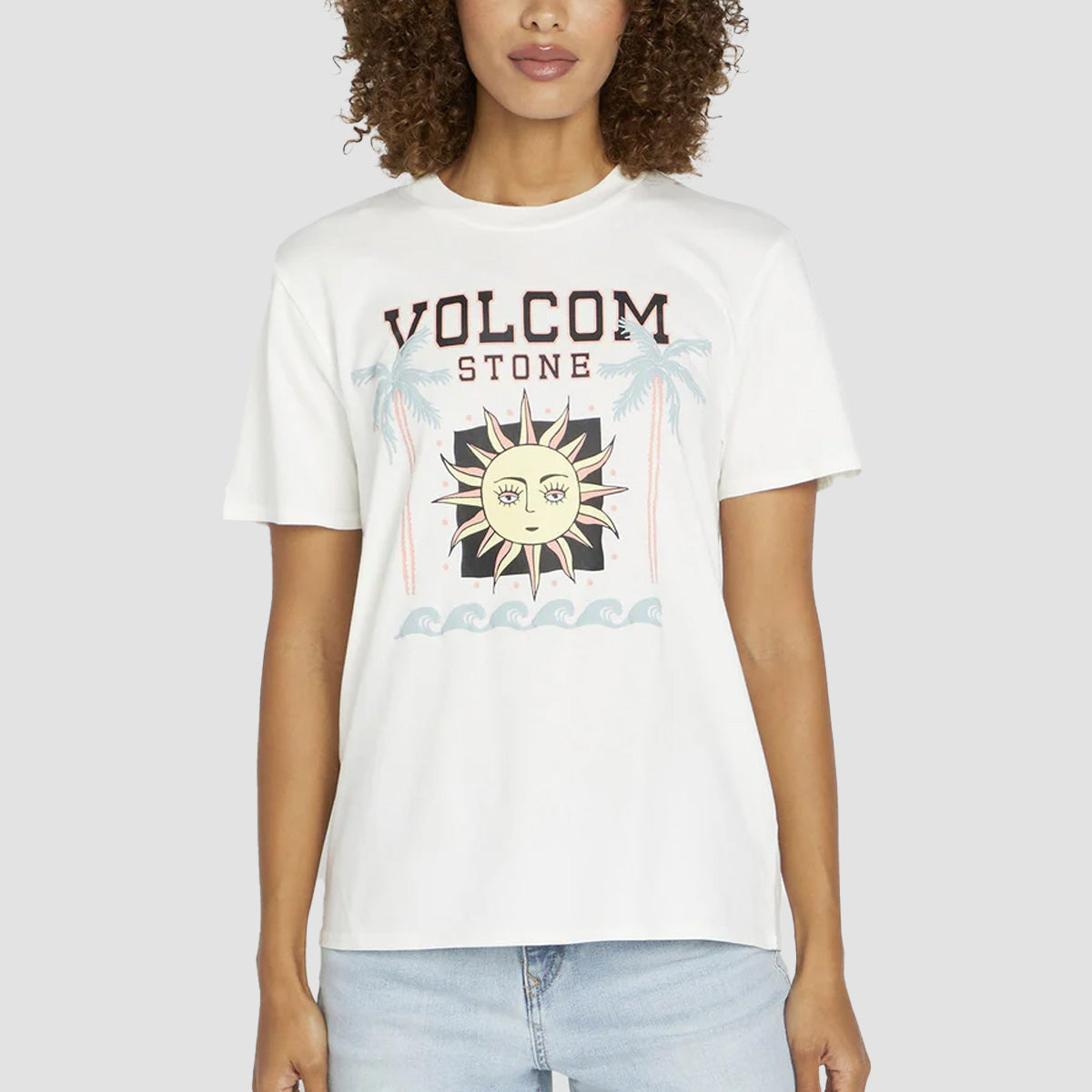 Volcom Lock It Up T-Shirt Star White - Womens