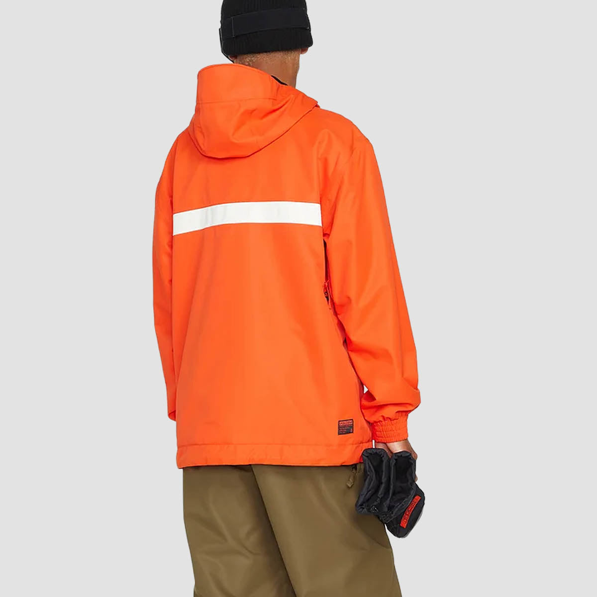 Volcom Longo Pullover Snow Jacket Orange Shock