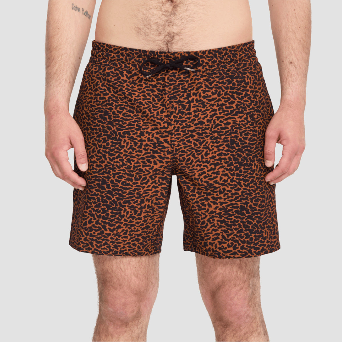 Volcom Melange Trunk 17" Boardshorts Brown Horn