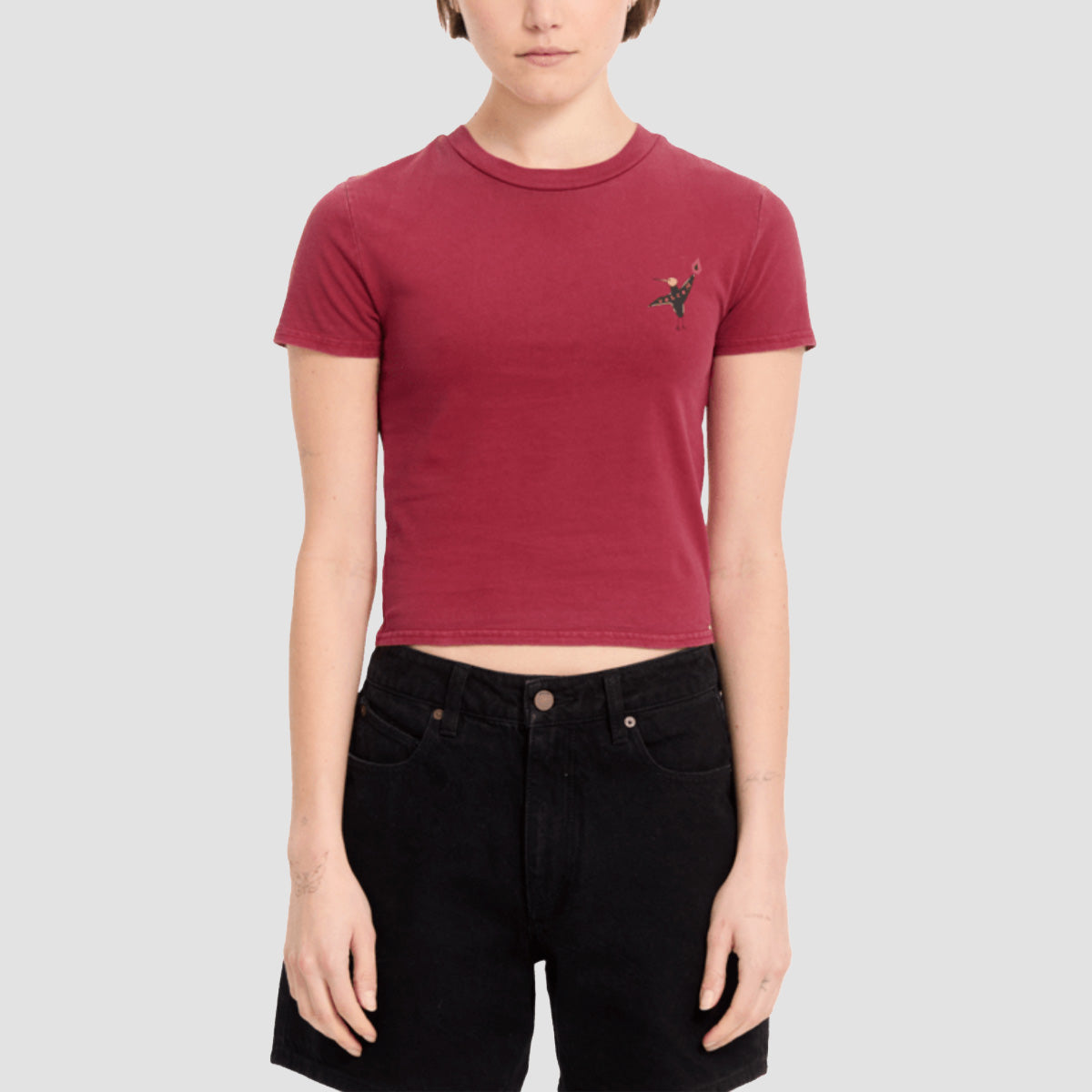Volcom Moove On T-Shirt Deep Red - Womens