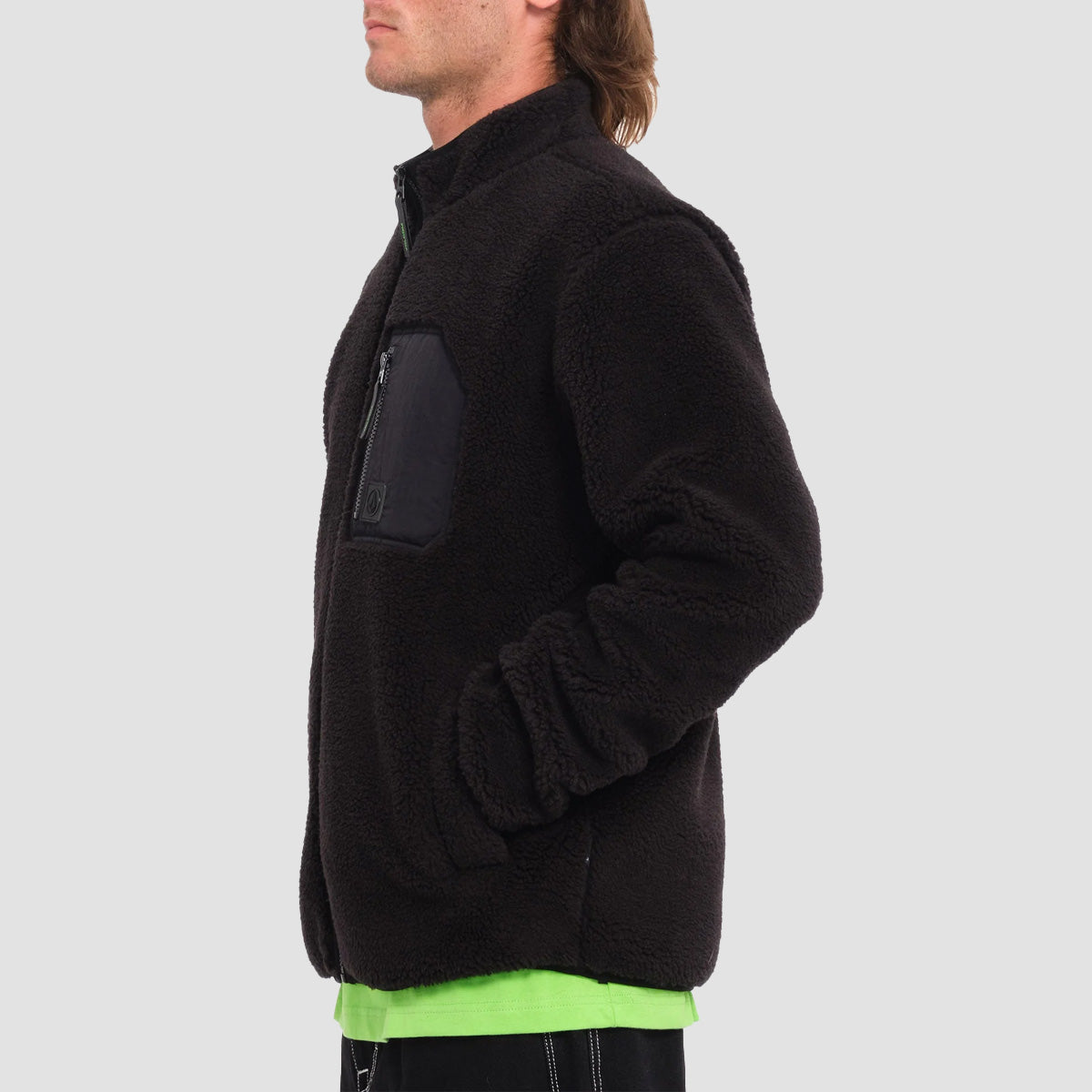 Volcom Muzzer Fuzzar Zip Fleece Black