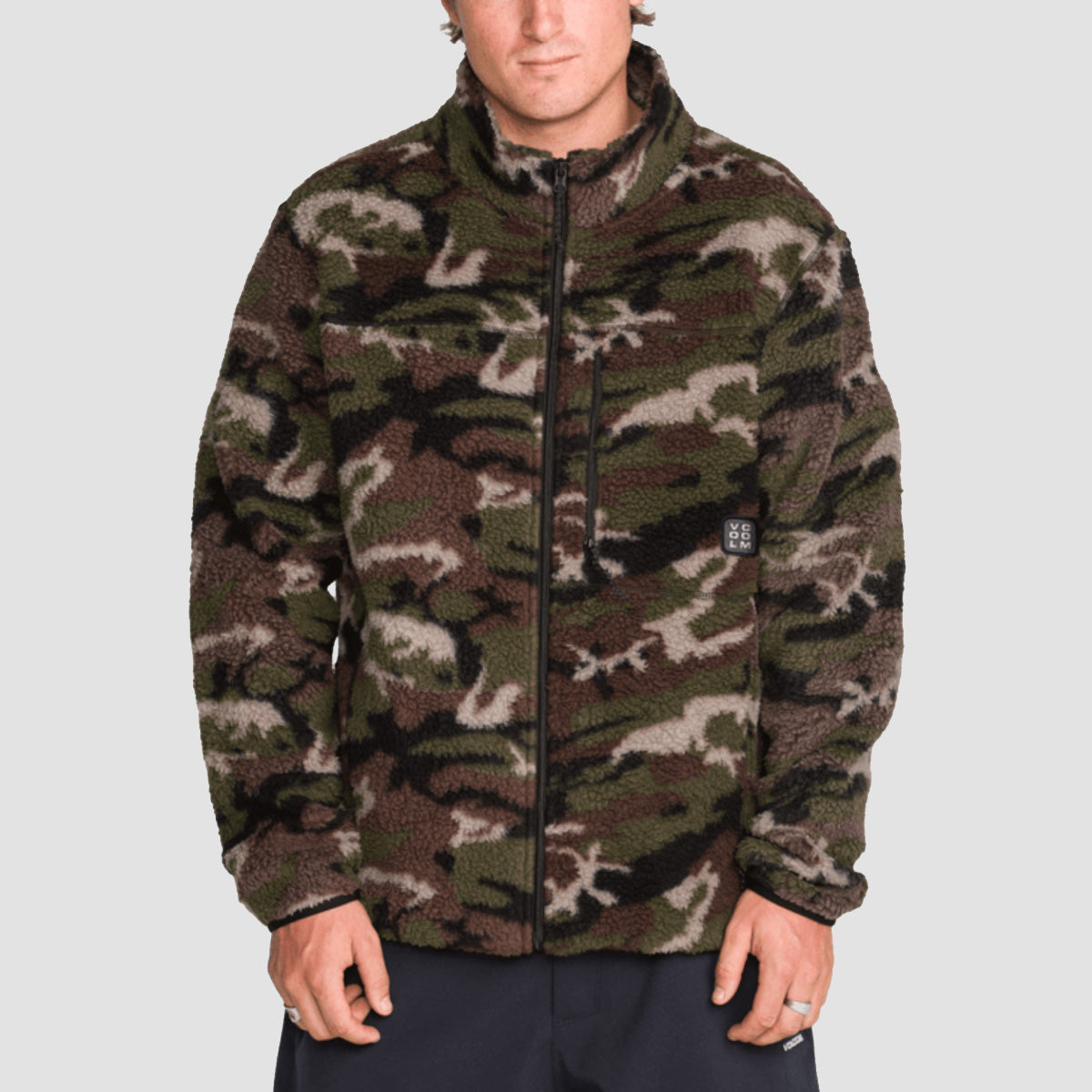 Volcom Nelson Sherpa Fleece Jacket Camoflauge