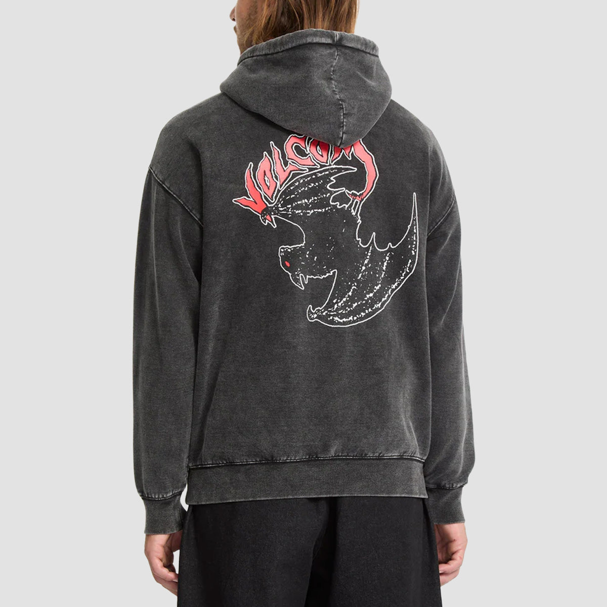 Volcom Nightwasher Pullover Hoodie Light Acid Black