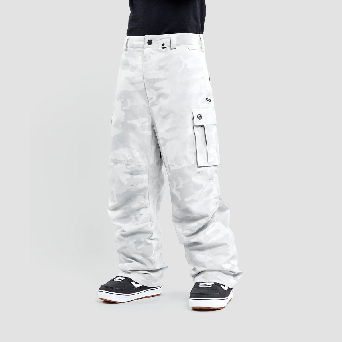 Volcom NWRK Baggy Snow Pants White Camo