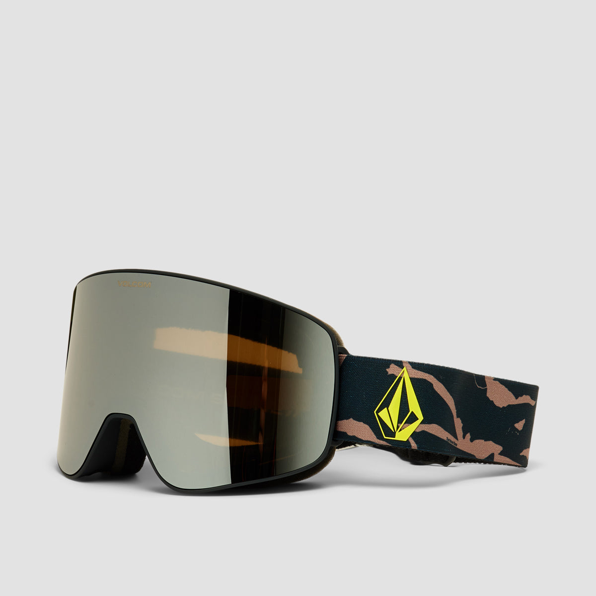 Volcom Odyssey Snow Goggles Camo/Silver Chrome + Bonus Lens Yellow