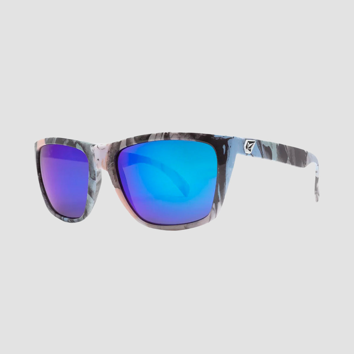 Volcom Plasm Sunglasses Skulls/Blue Mirror