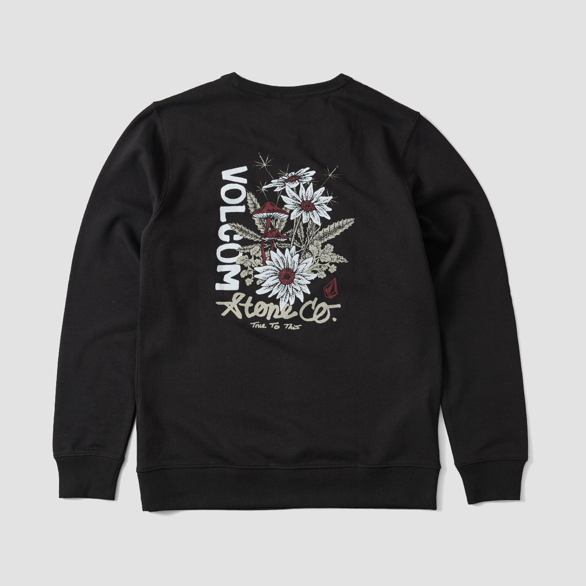 Volcom Psychedaisy Crew Sweatshirt Black