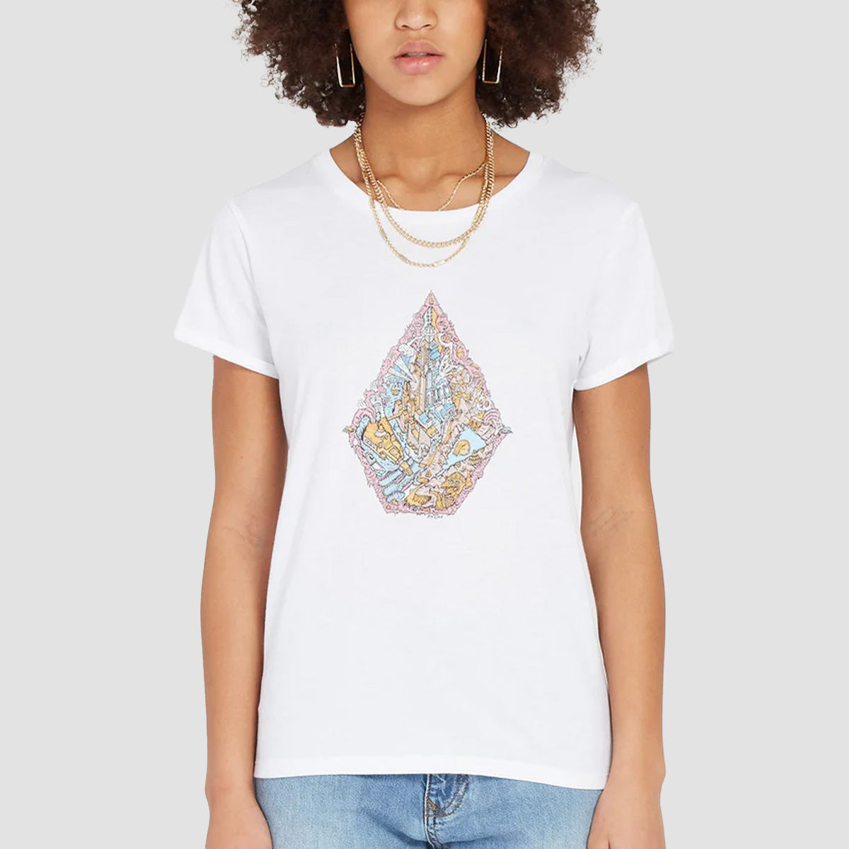 Volcom Radical Daze T-Shirt White - Womens