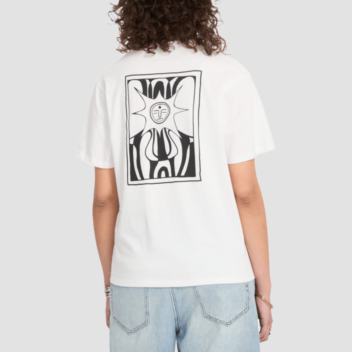 Volcom Radical Daze Up T-Shirt Off White - Womens