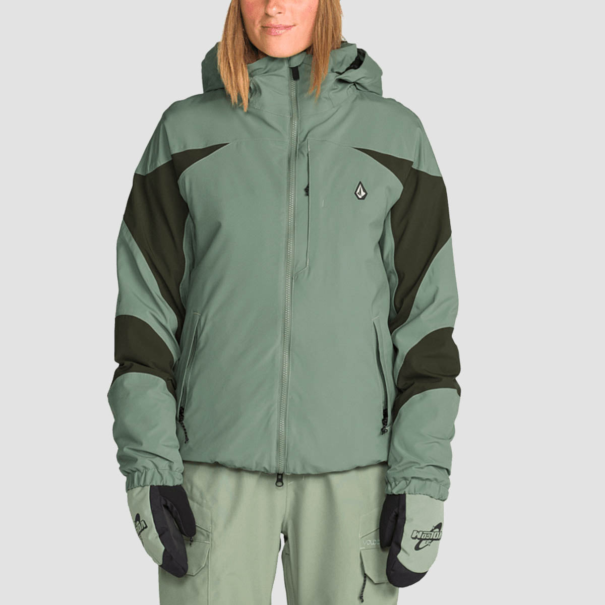 Volcom Shelter 3D Stretch 20K Snow Jacket Light Green - Womens