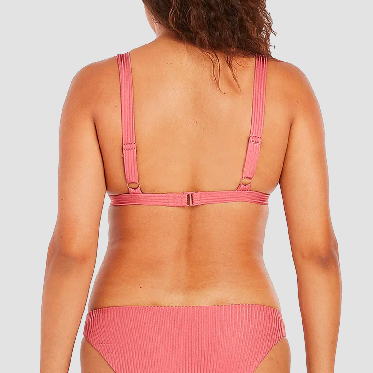 Volcom Simply Rib Tri Bikini Top Dusty Rose - Womens