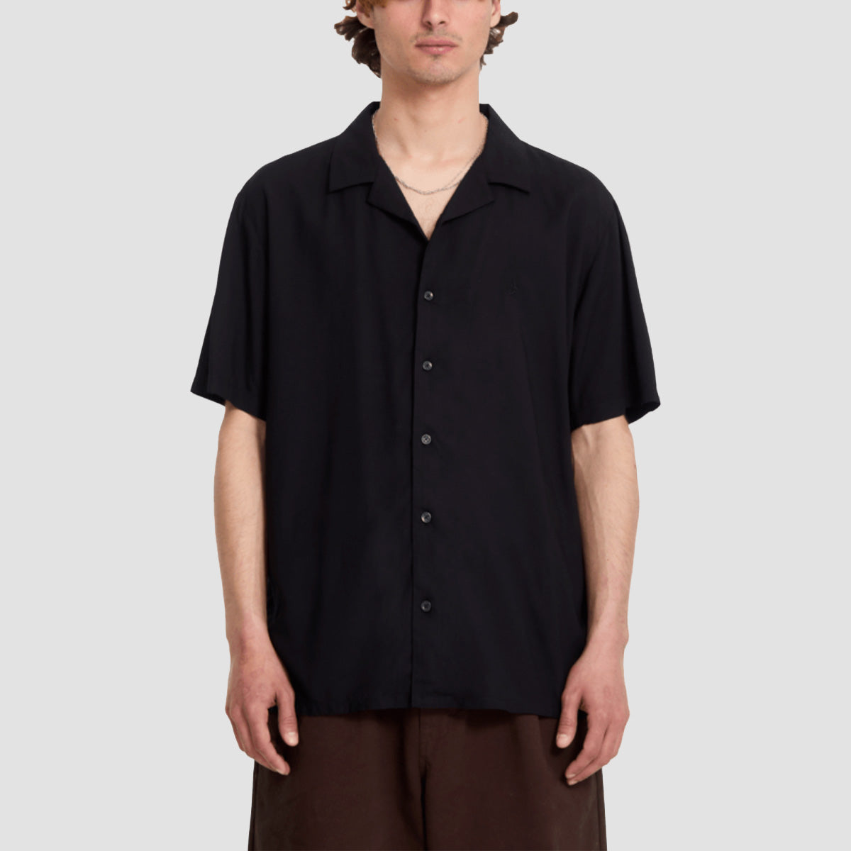 Volcom Single Stone Short Sleeve Shirt Gloss Black