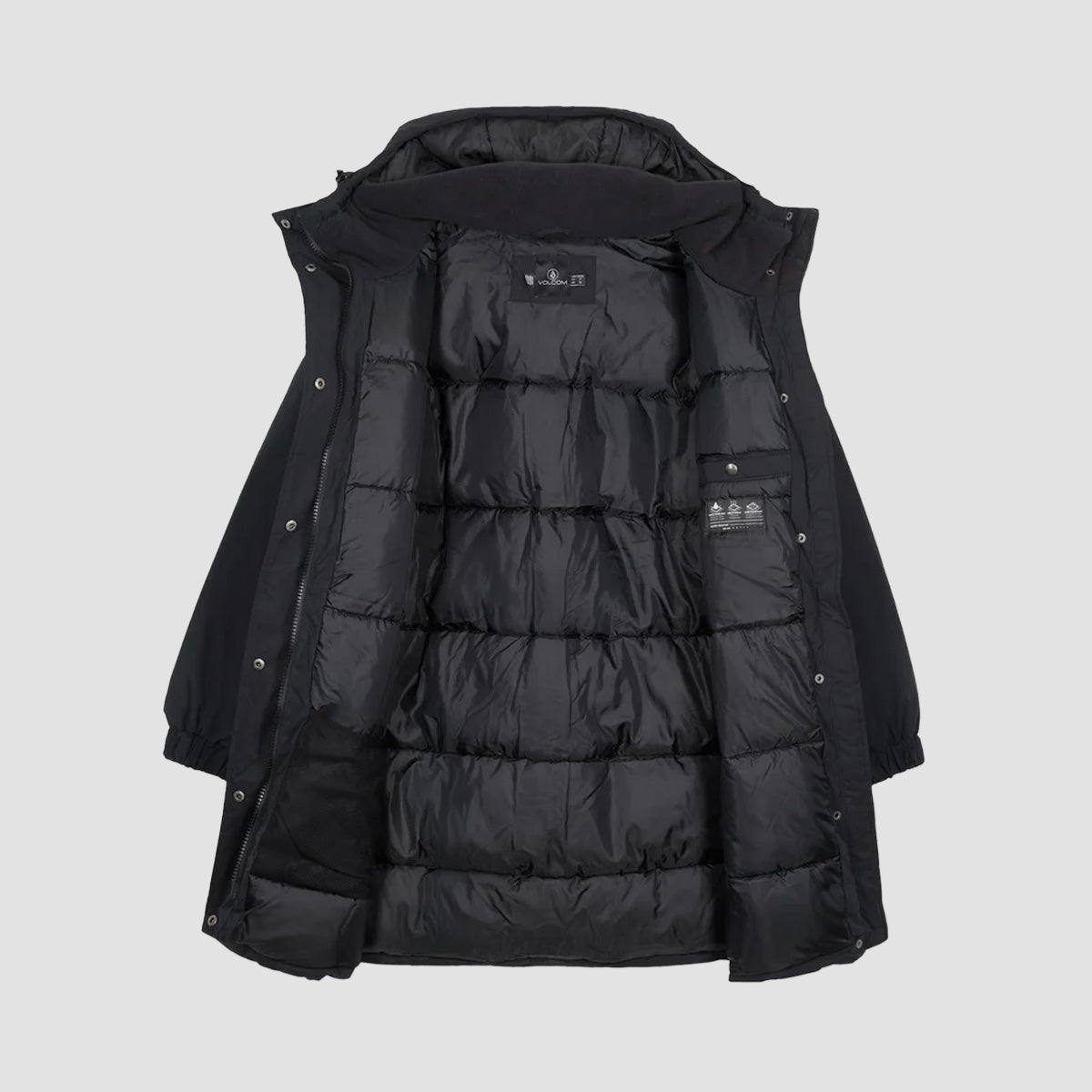 Volcom Sleepi Puff Up Parka Jacket Black - Womens