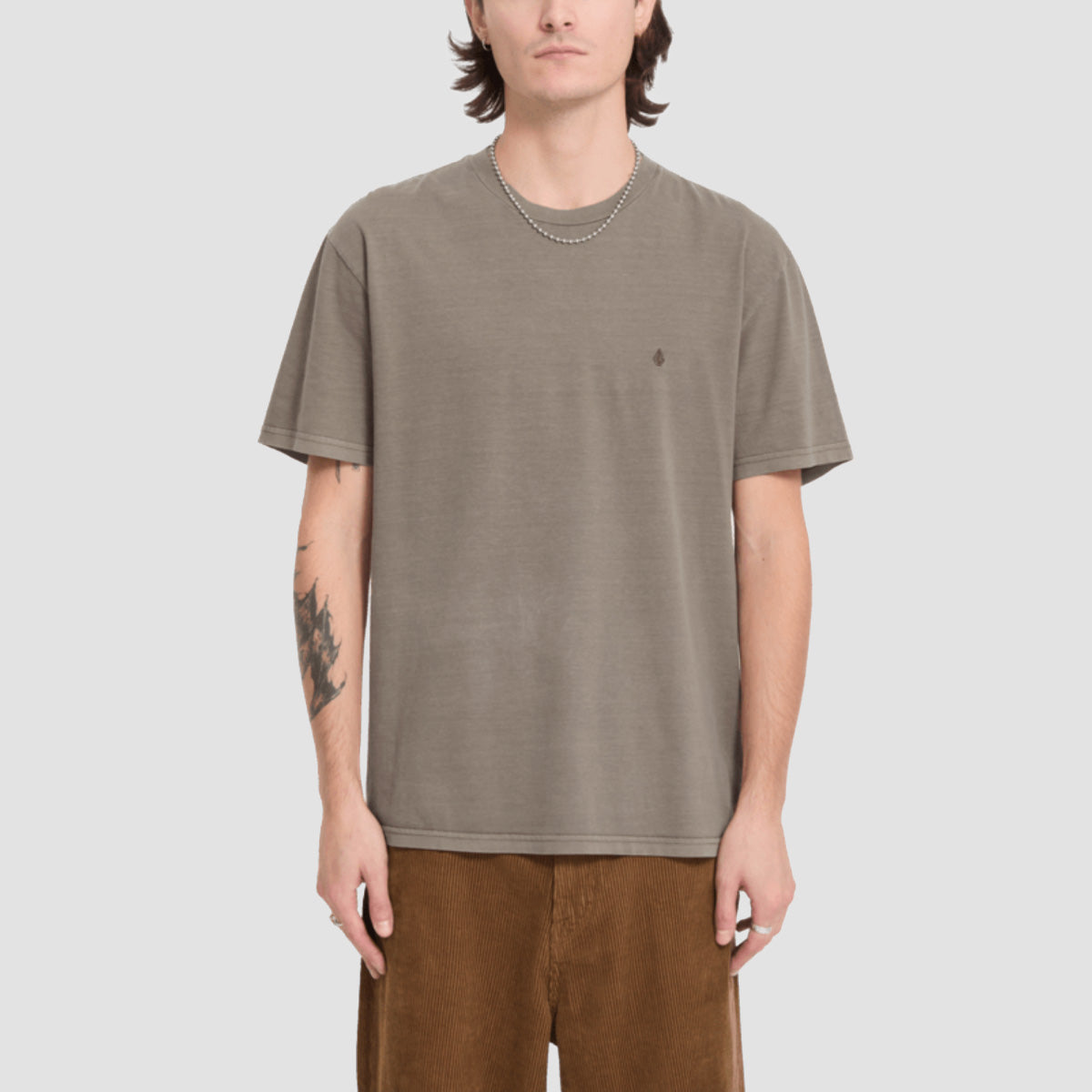 Volcom Solid Stone Emb T-Shirt Earth