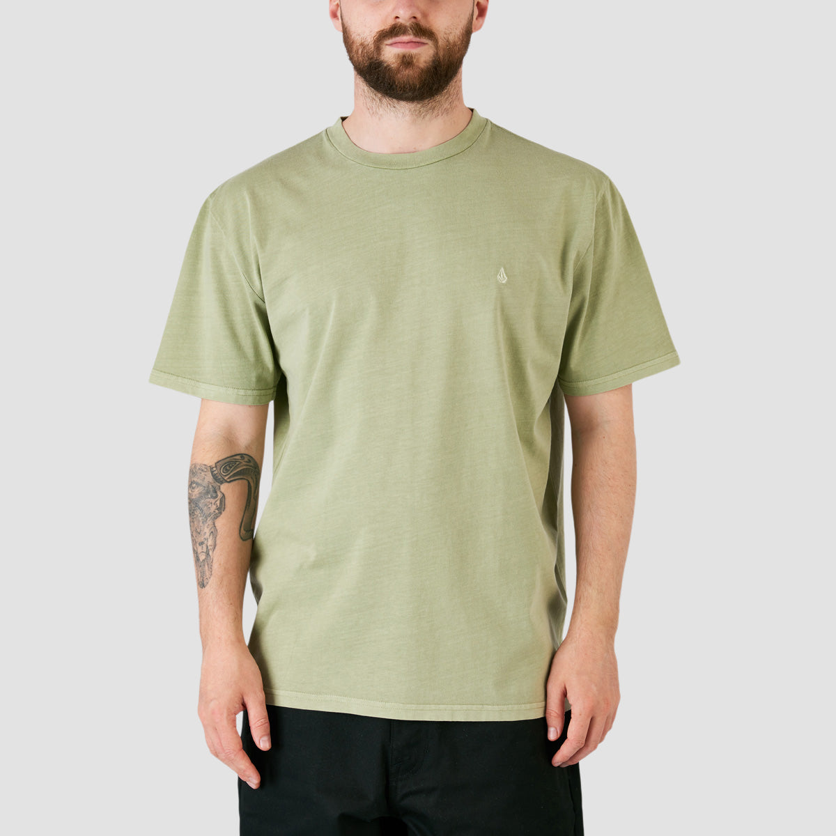 Volcom Solid Stone Emb T-Shirt Green Tea