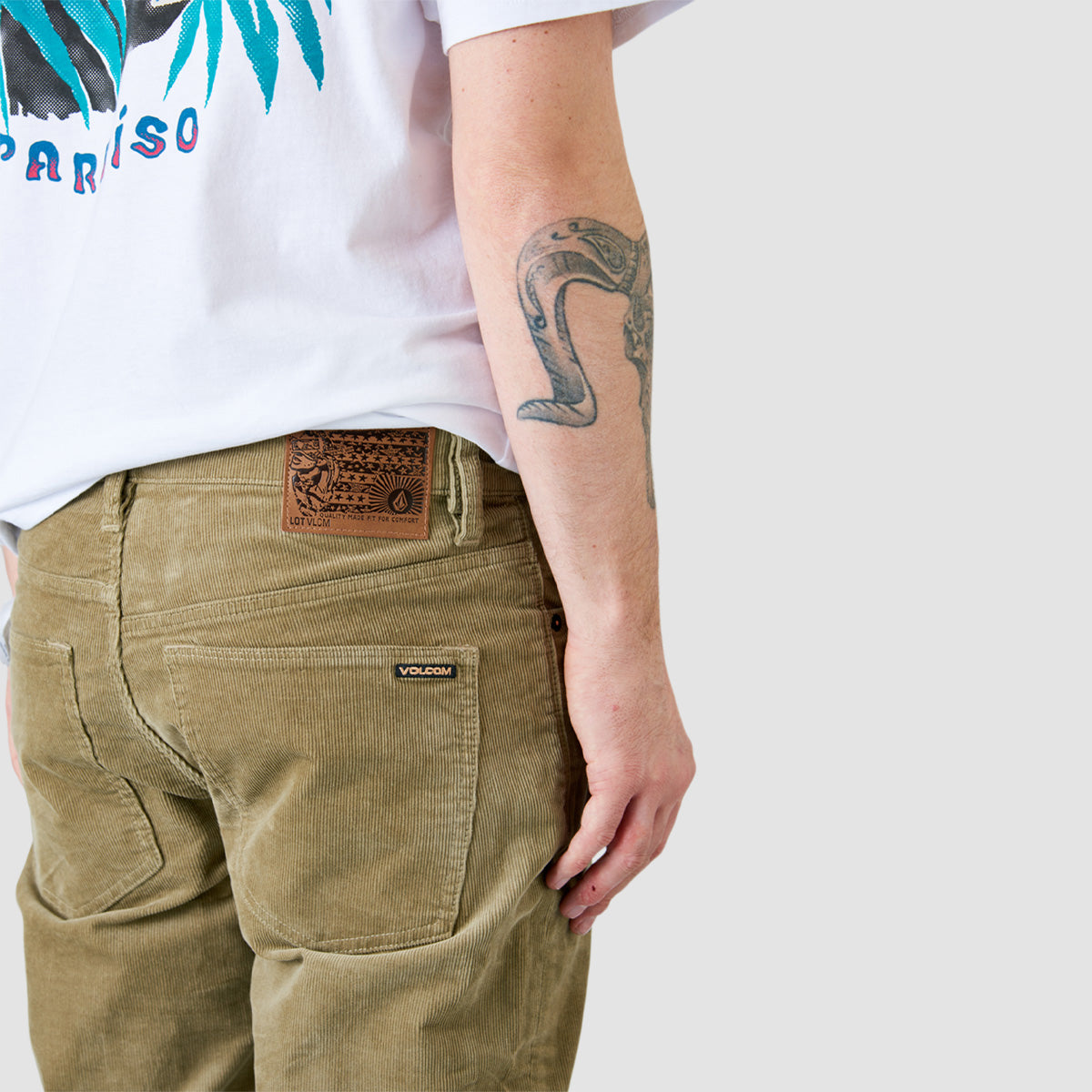 Volcom Solver 5 Pocket Cord Pants Khaki