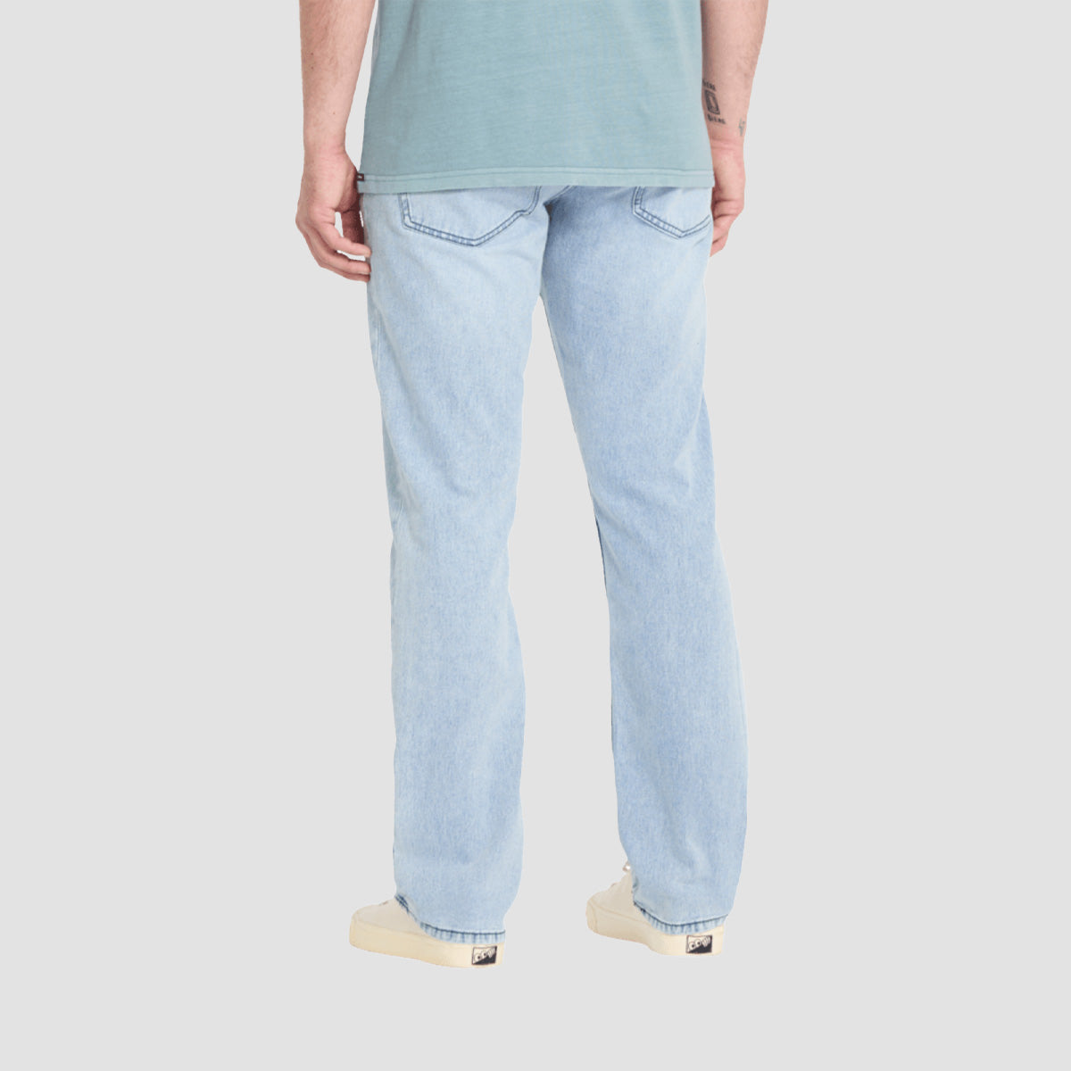 Volcom Solver Modern Fit Jeans Worn Light Blue