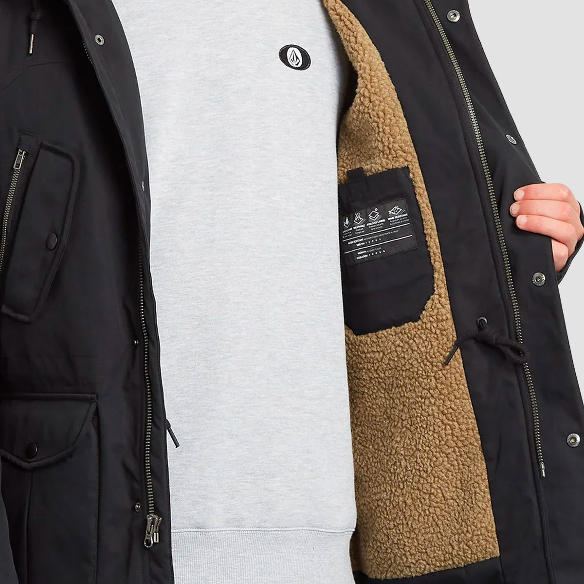 Volcom starget hotsell parka black