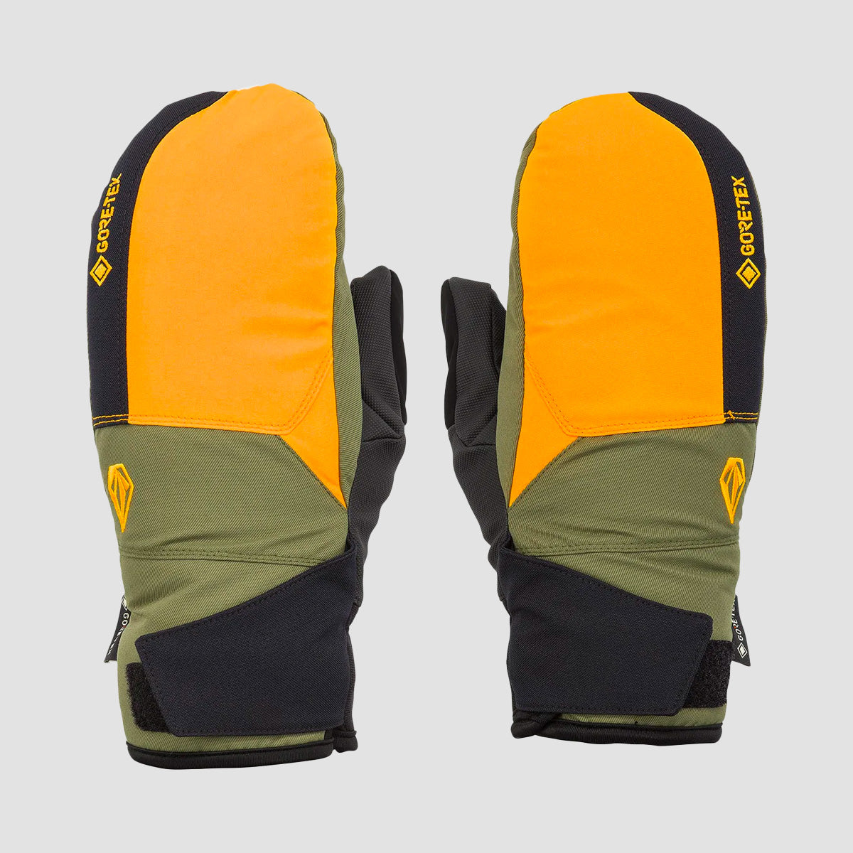 Volcom Stay Dry Gore-Tex Snow Mitts Gold