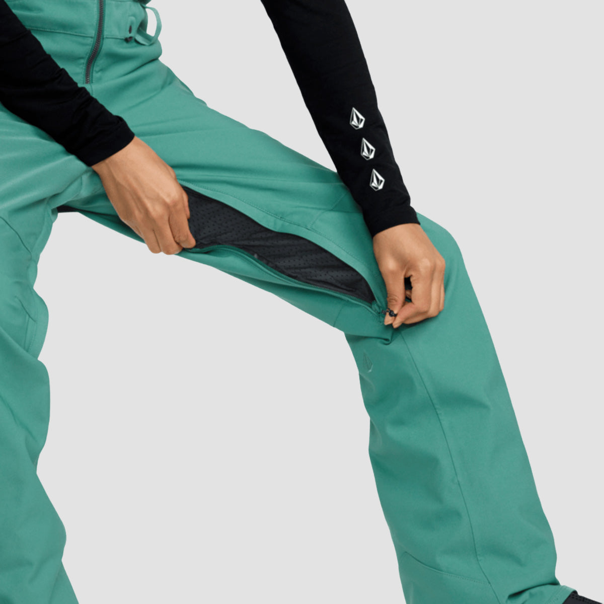 Volcom Swift Bib Overall Snow Pants Spruce Green - Womens