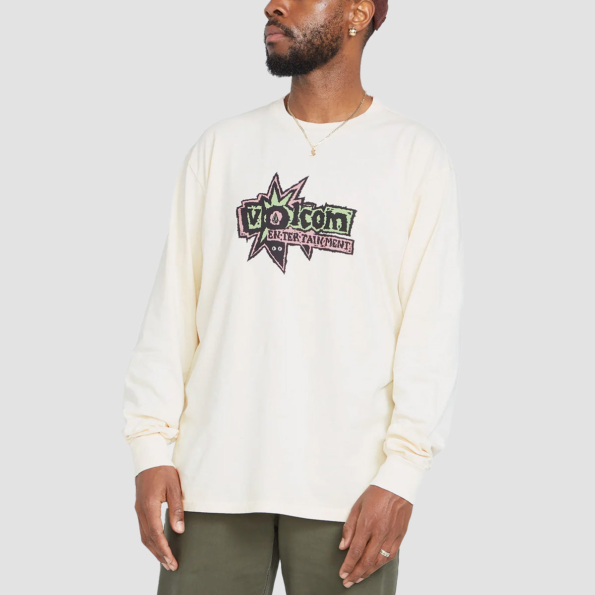 Volcom V Ent Fat Tony Longsleeve T-Shirt Off White