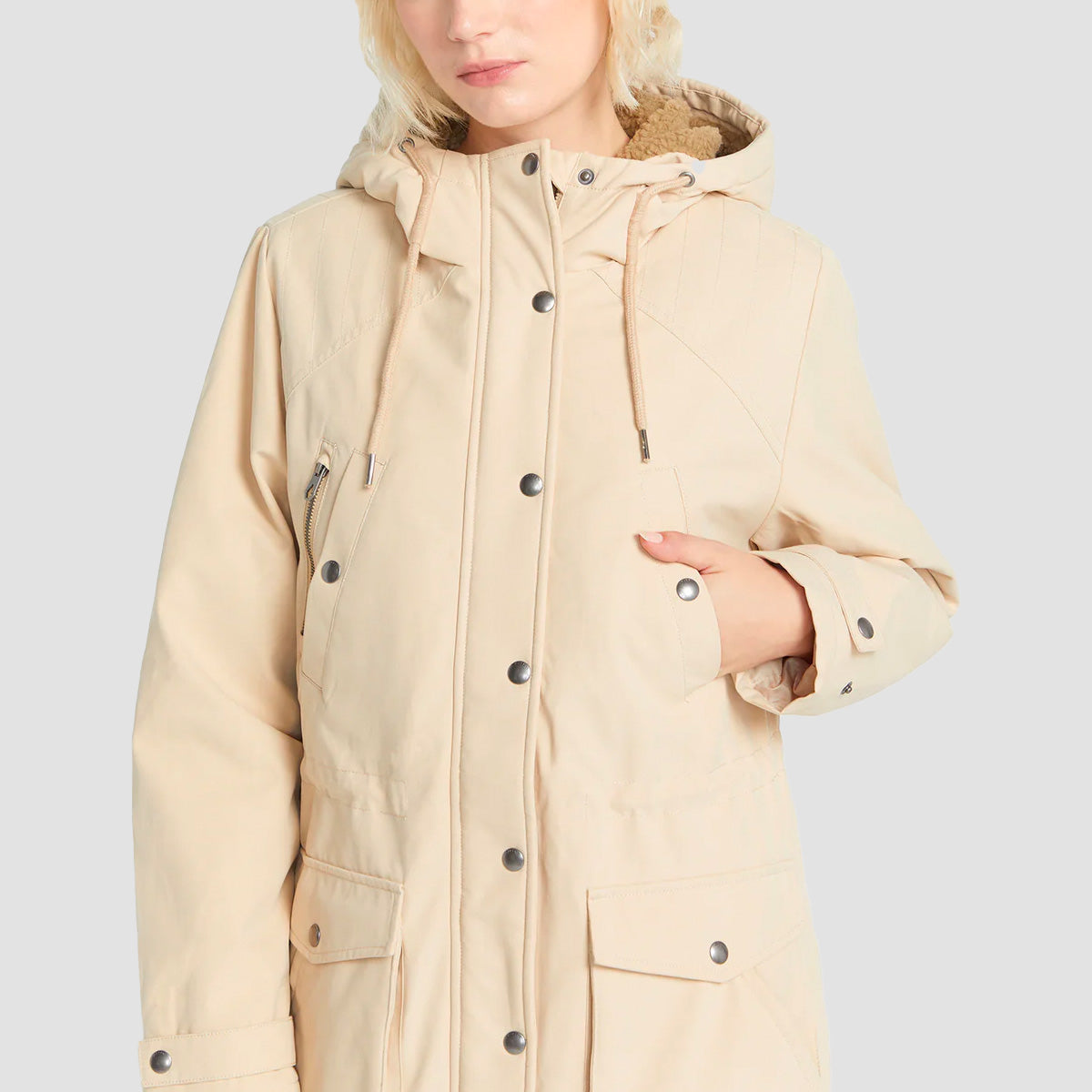 Volcom Walk On By 5K Parka Jacket Khaki - Womens