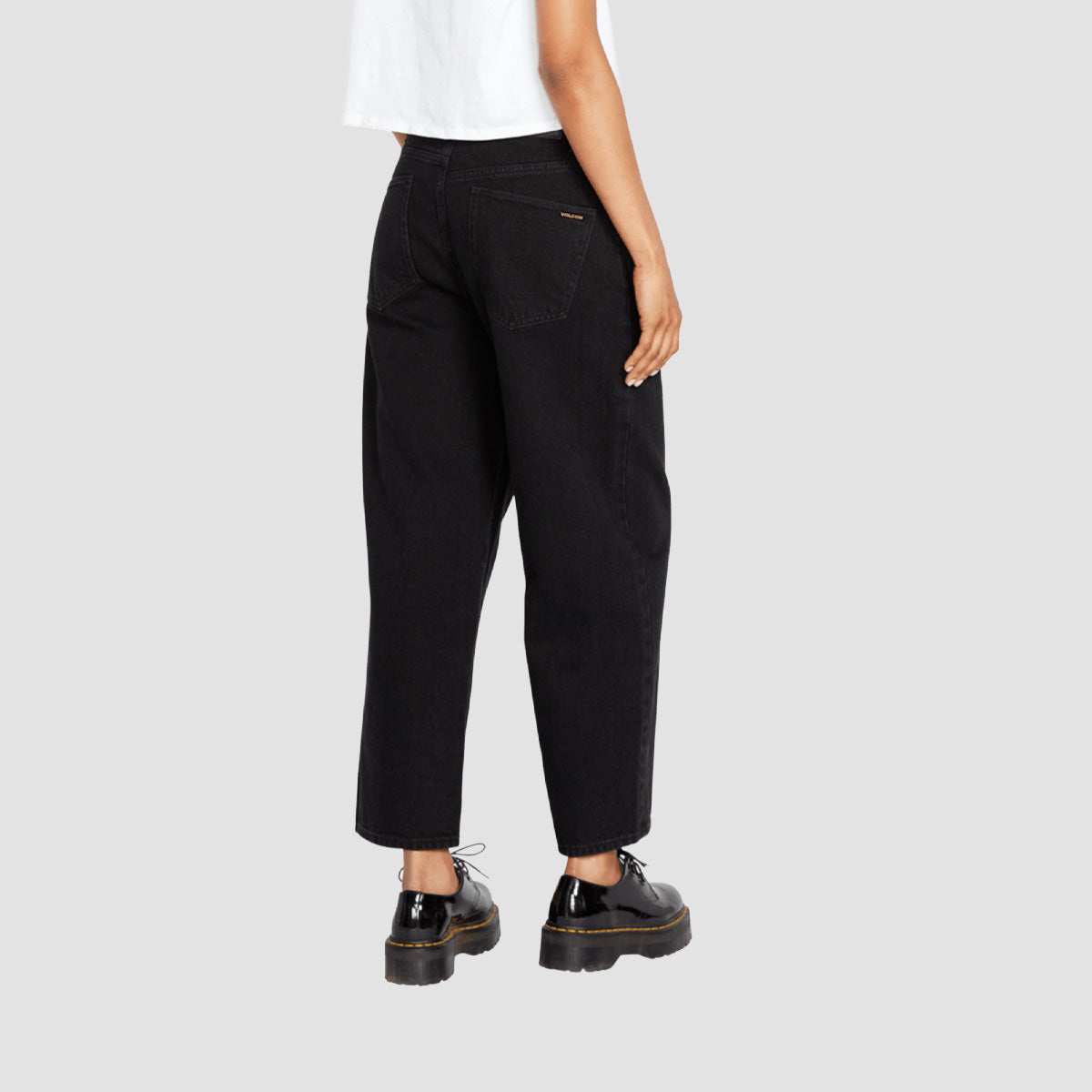 Volcom Weellow Loose Fit Jeans Black - Womens