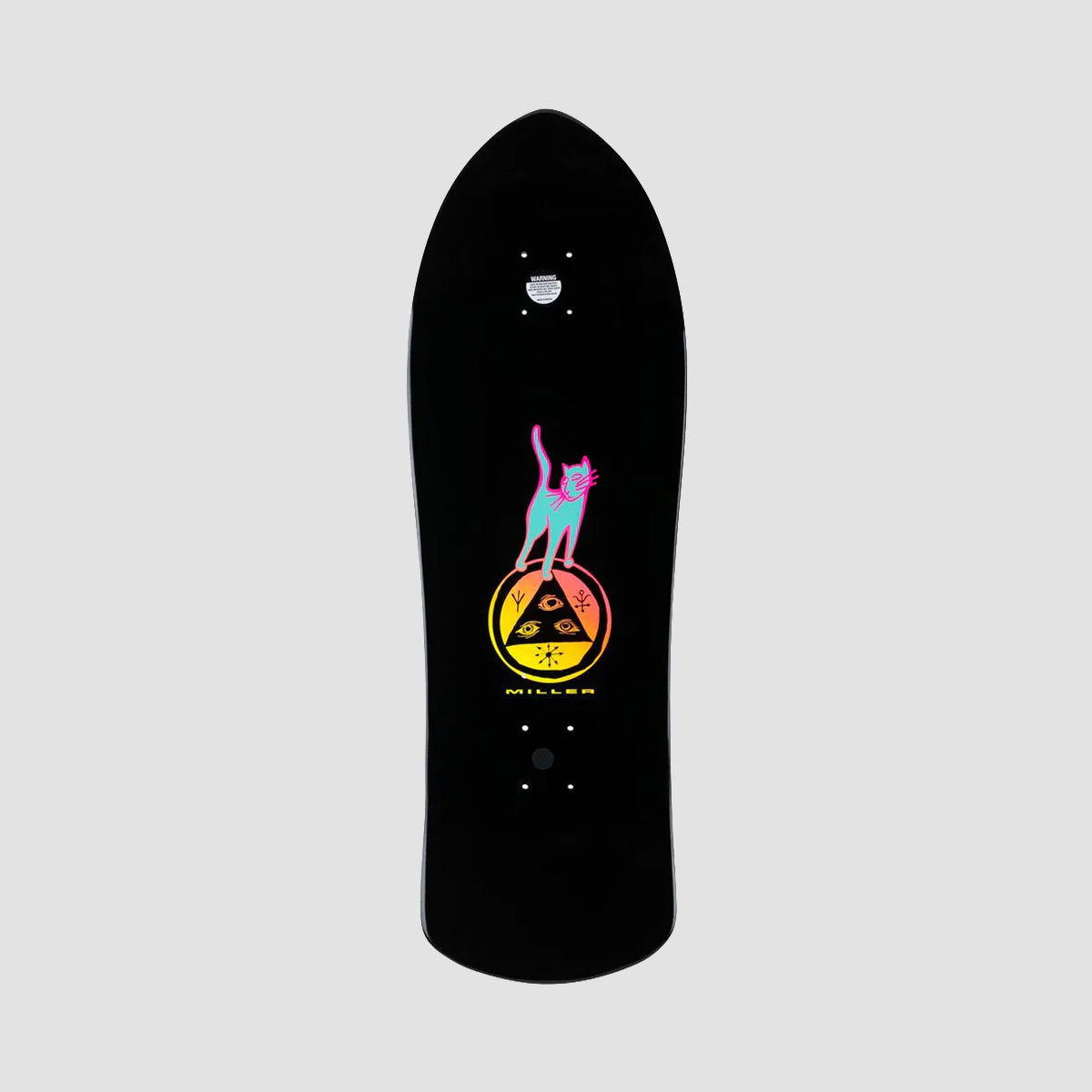 Welcome Chris Miller Faces On Crossbone Skateboard Deck Black Dip - 10"