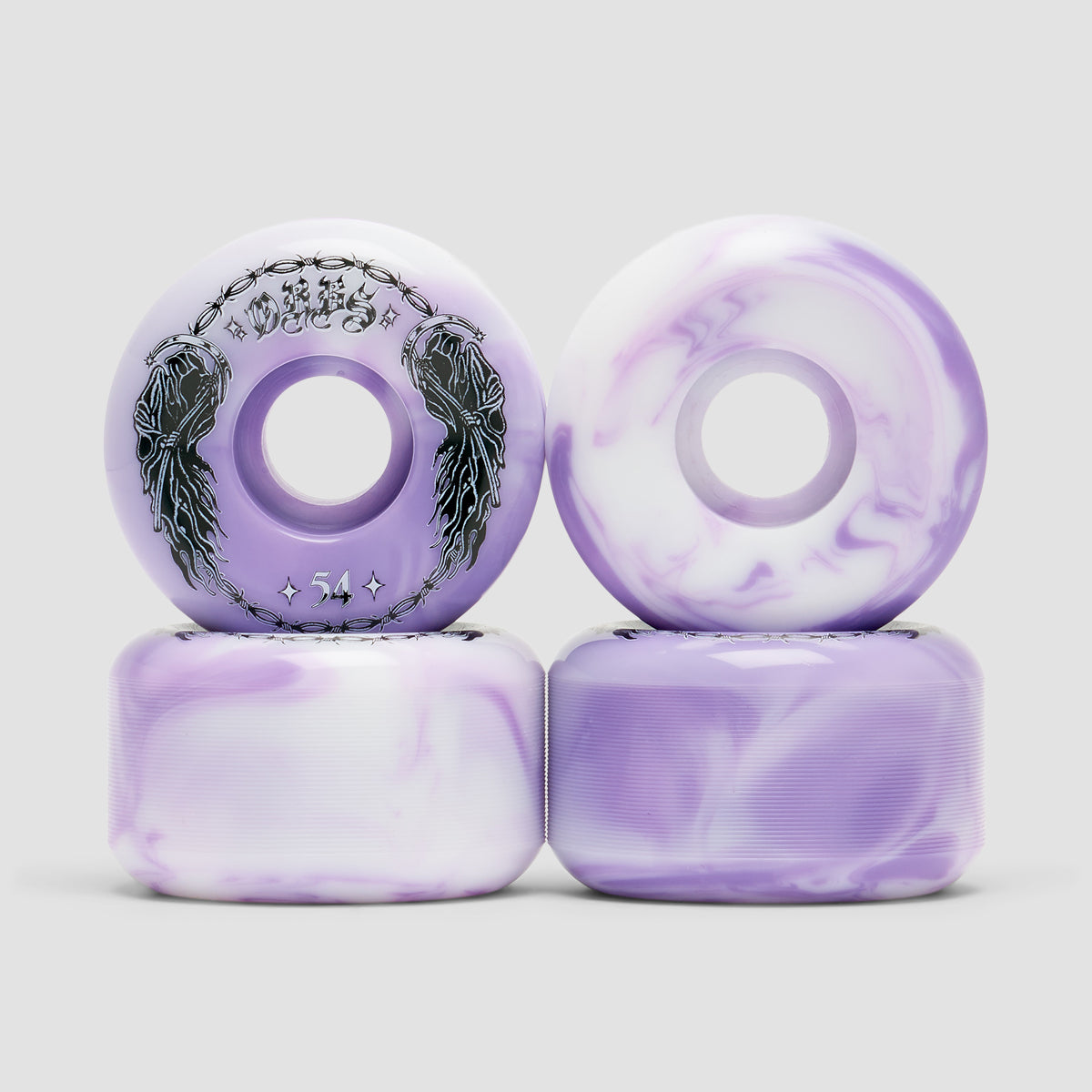 Welcome Orbs Specters Swirls 2 Conical 99A Wheels Purple/White 54mm