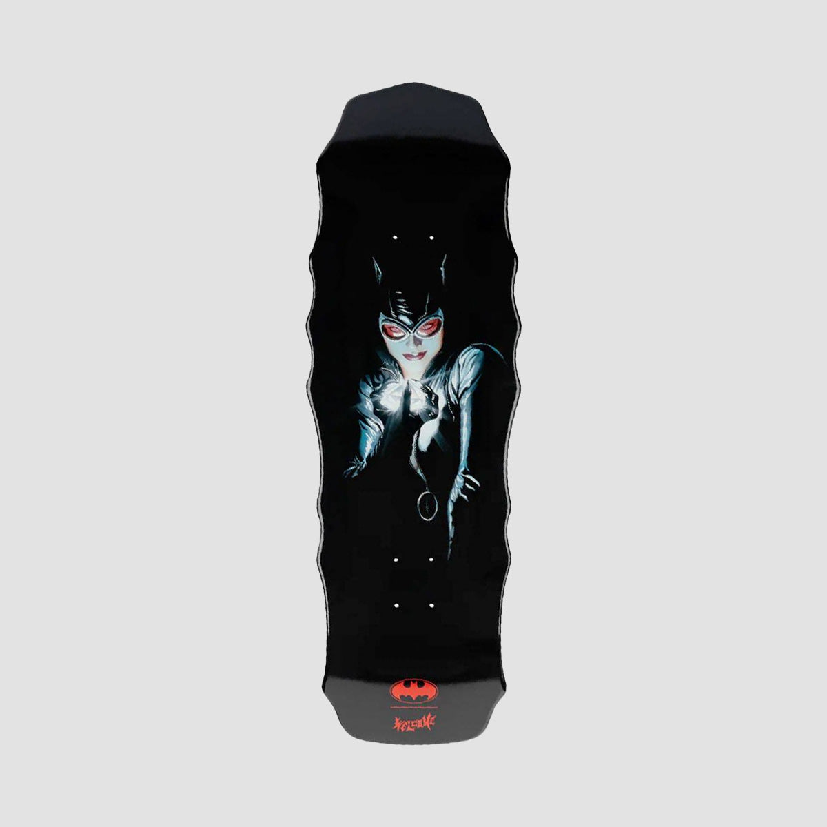 Welcome X BATMAN Shadow Series Catwoman on Widow Skateboard Deck Black Dip - 10"